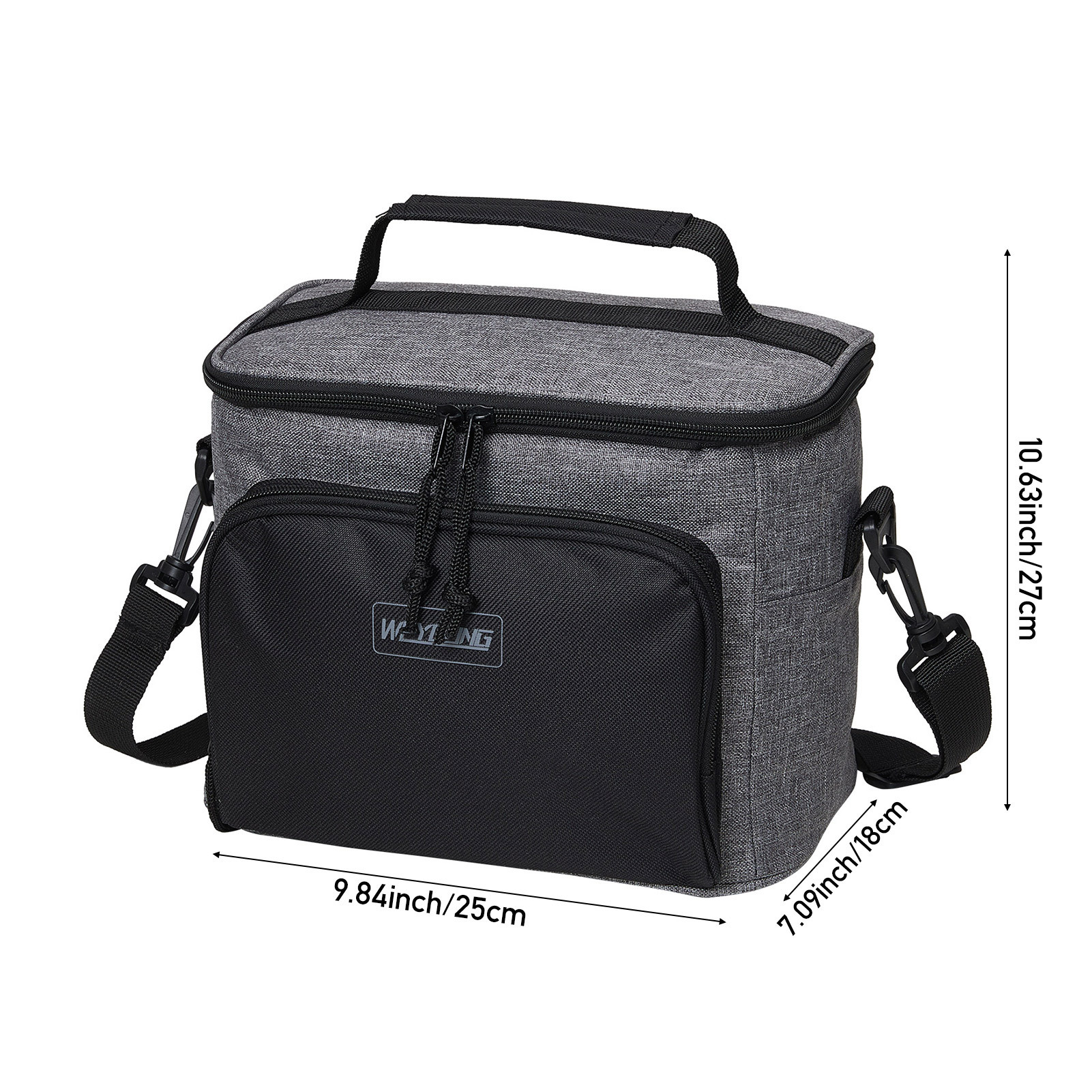 Portable Insulated Beverage Cooler Bag with Double Zipper Closure