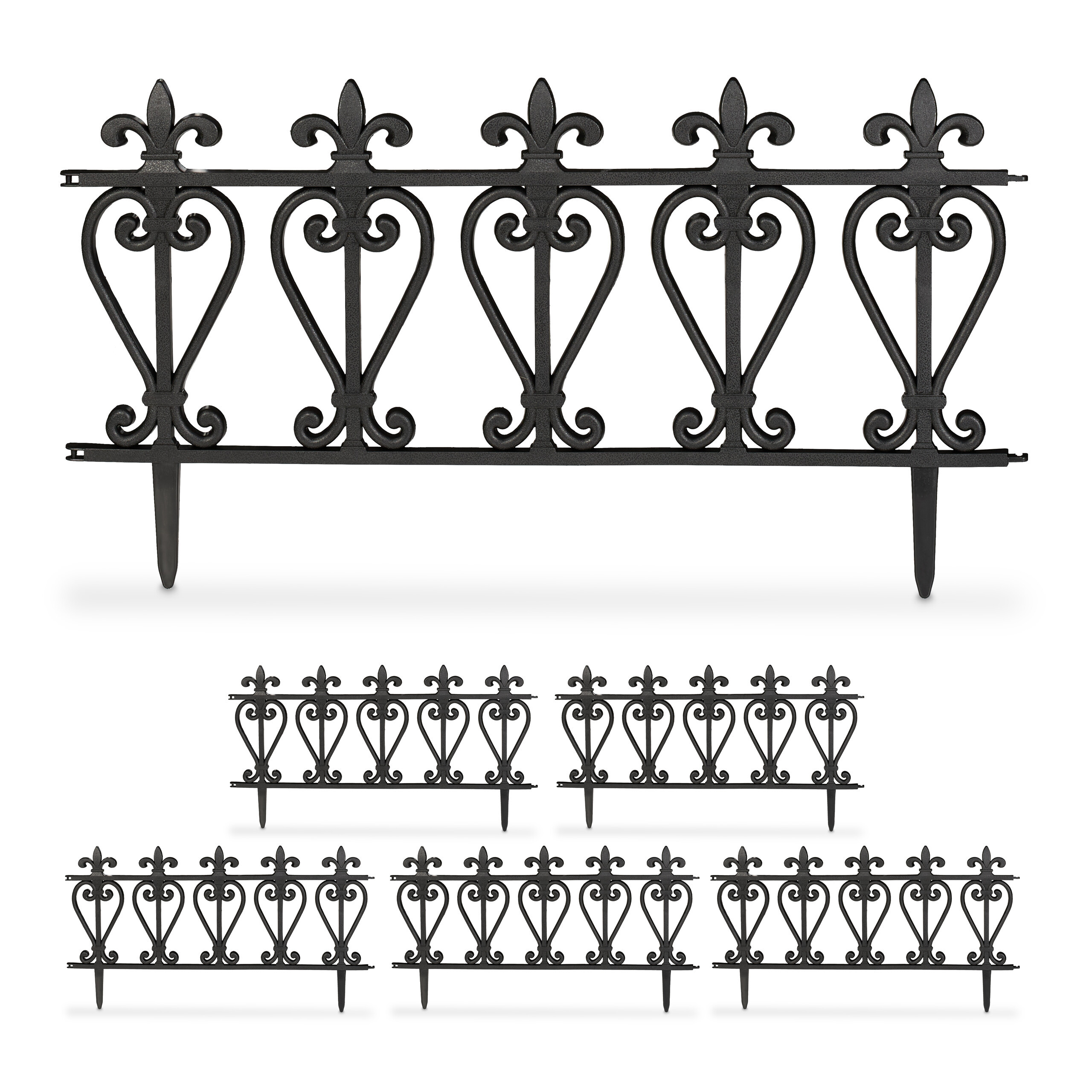 Plastic Garden Bed Edging Set Of 6