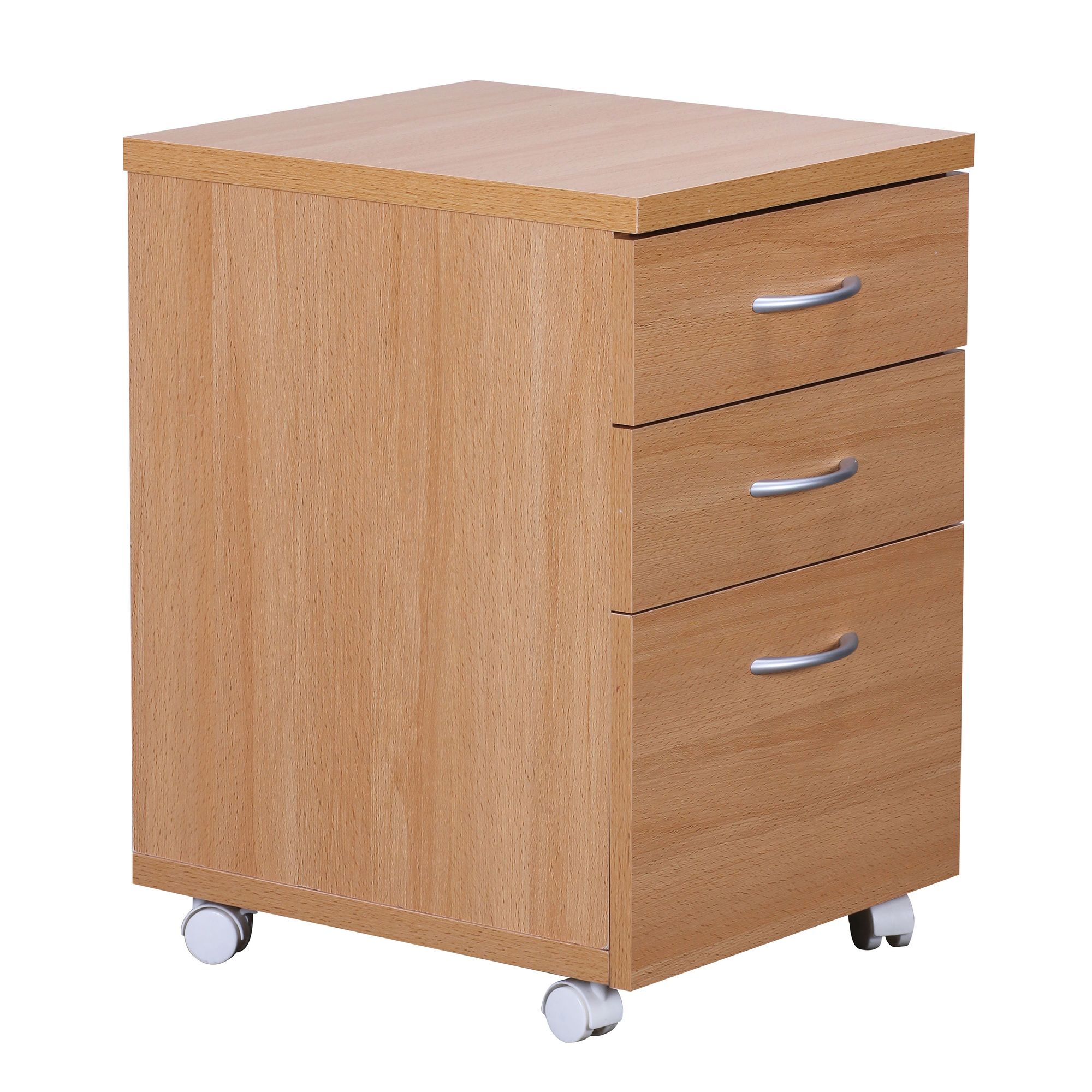 Image of Ottawa Rolling Storage Cart 40 X 60 X , Under-desk Cabinet With Wheels, Wood, Rolling Cart With Drawers, Office Rolling Cabinet, Makeup Cart, Under-desk Container