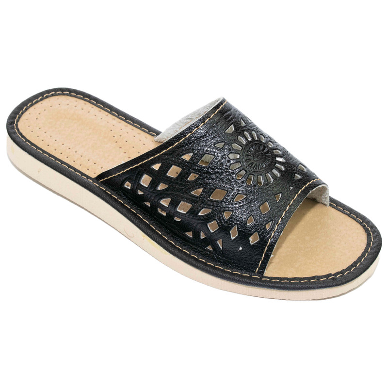 Black Women's House Slippers "", Comfortable Women's House Slippers - Size 133