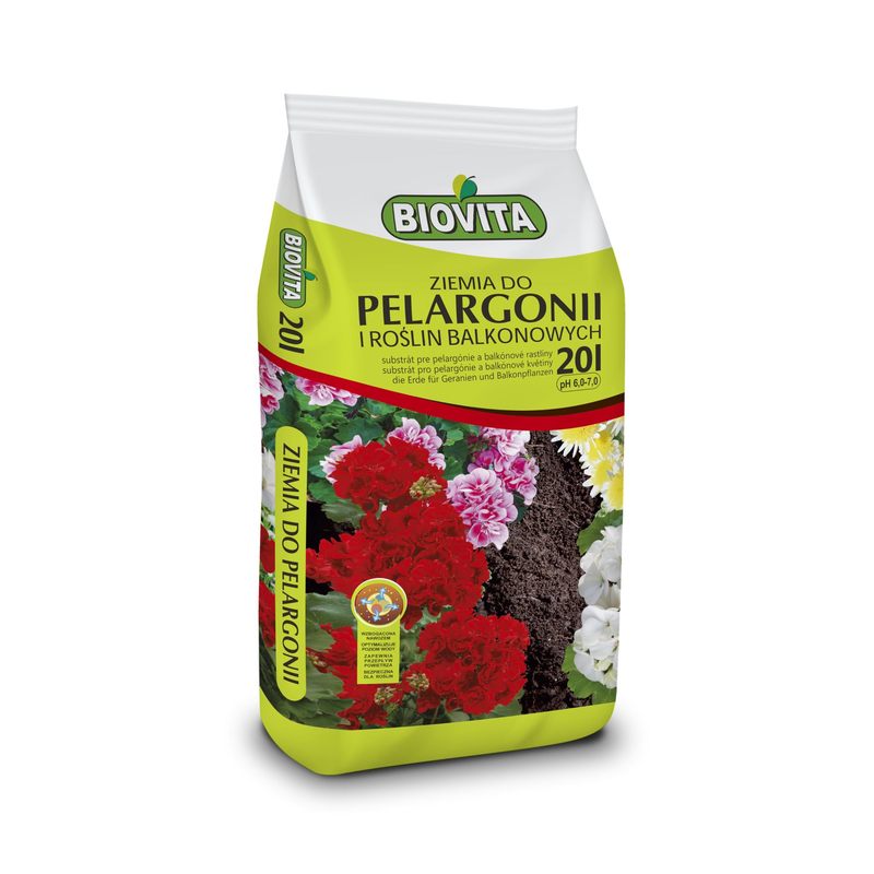 Biovita Geranium Soil 20l – Soil For Balcony & Terrace | For Growth, & Flowering Beauty