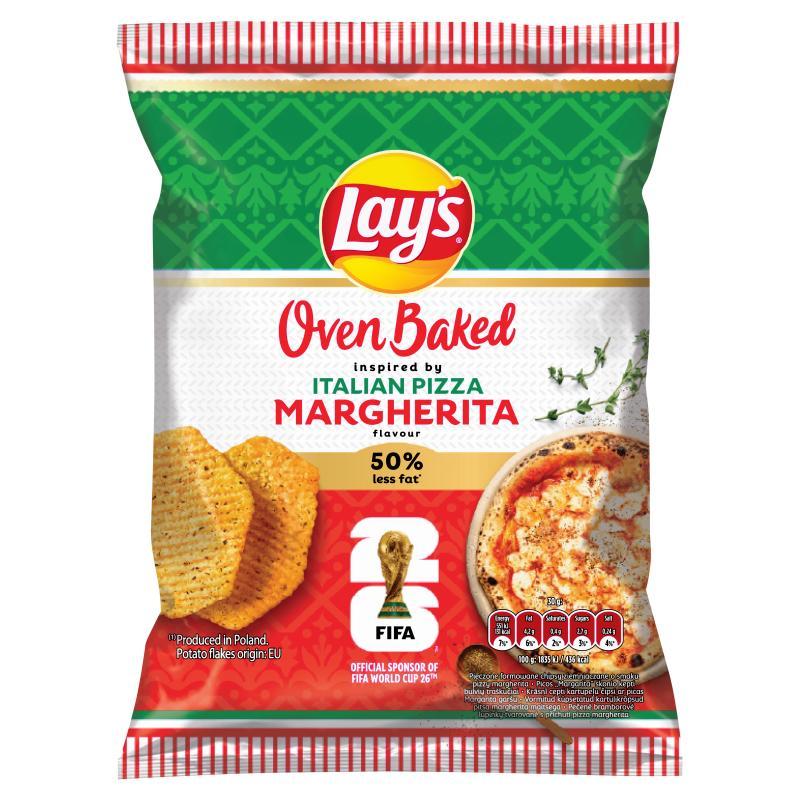 Lay's Oven Baked Pie-shaped Potato Chips With Margherita Pizza Flavor 110g