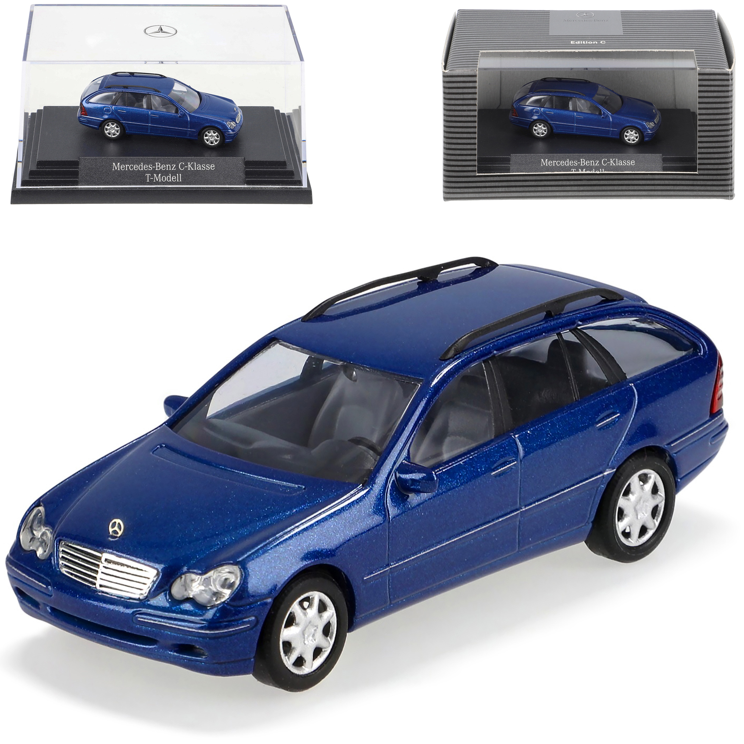 Mercedes-benz W203 Estate Blue 2000-2007 H0 1/87 Model Car
