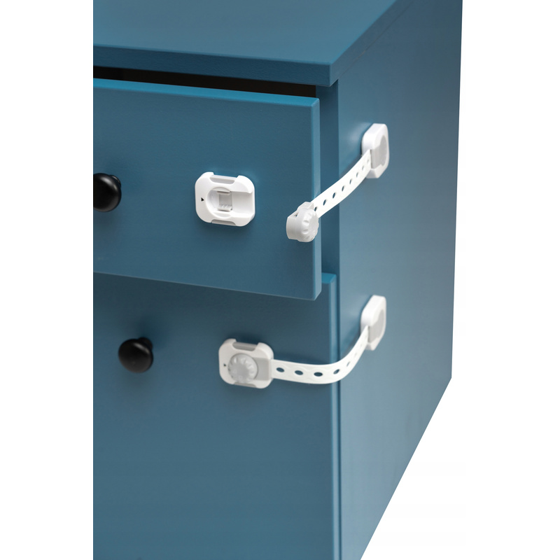 SIPO Podesivi Sigurnosni Zaključavači za Ormare i Ladice - Set od 6 Komada za Zaštitu Namještaja od Djece, Jednostavna Montaža, Pametna Funkcija Zaključavanja