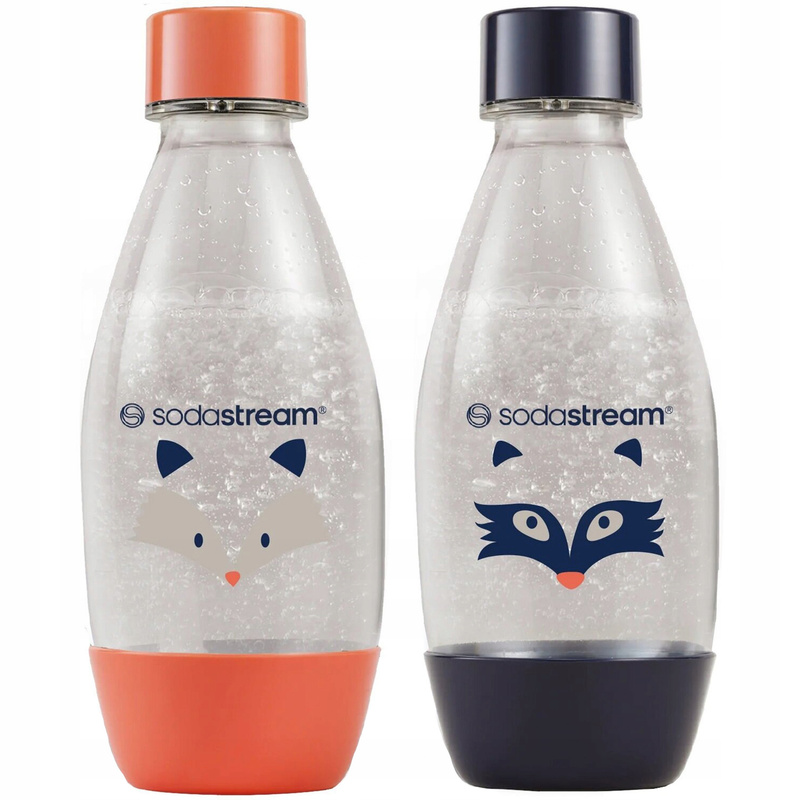 TEMU Bouteilles Sodastream Complètes de 0,5 litre - Pack Double Badger / Renard
