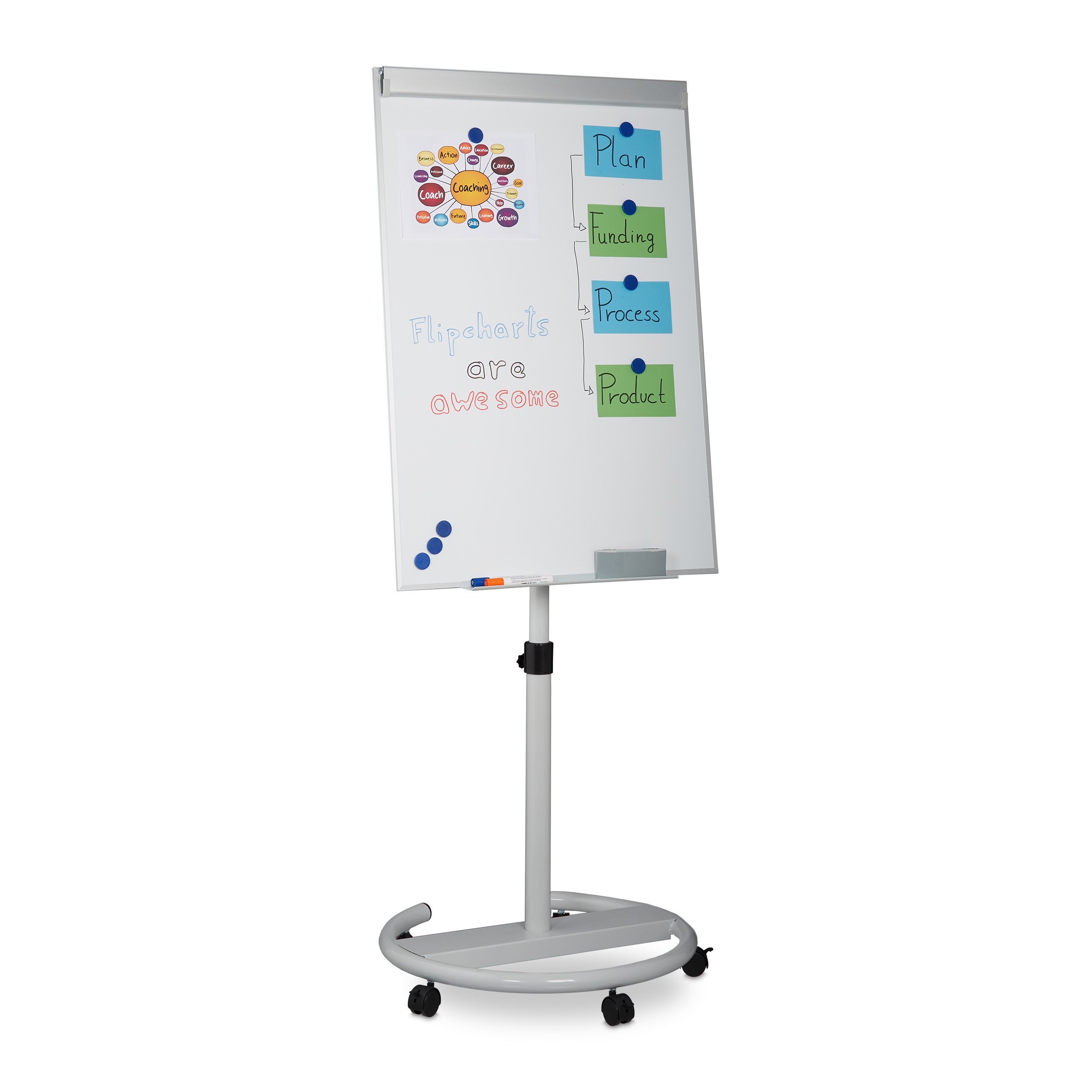 Flipchart Whiteboard In White - (w)70 X (h)100 Cm