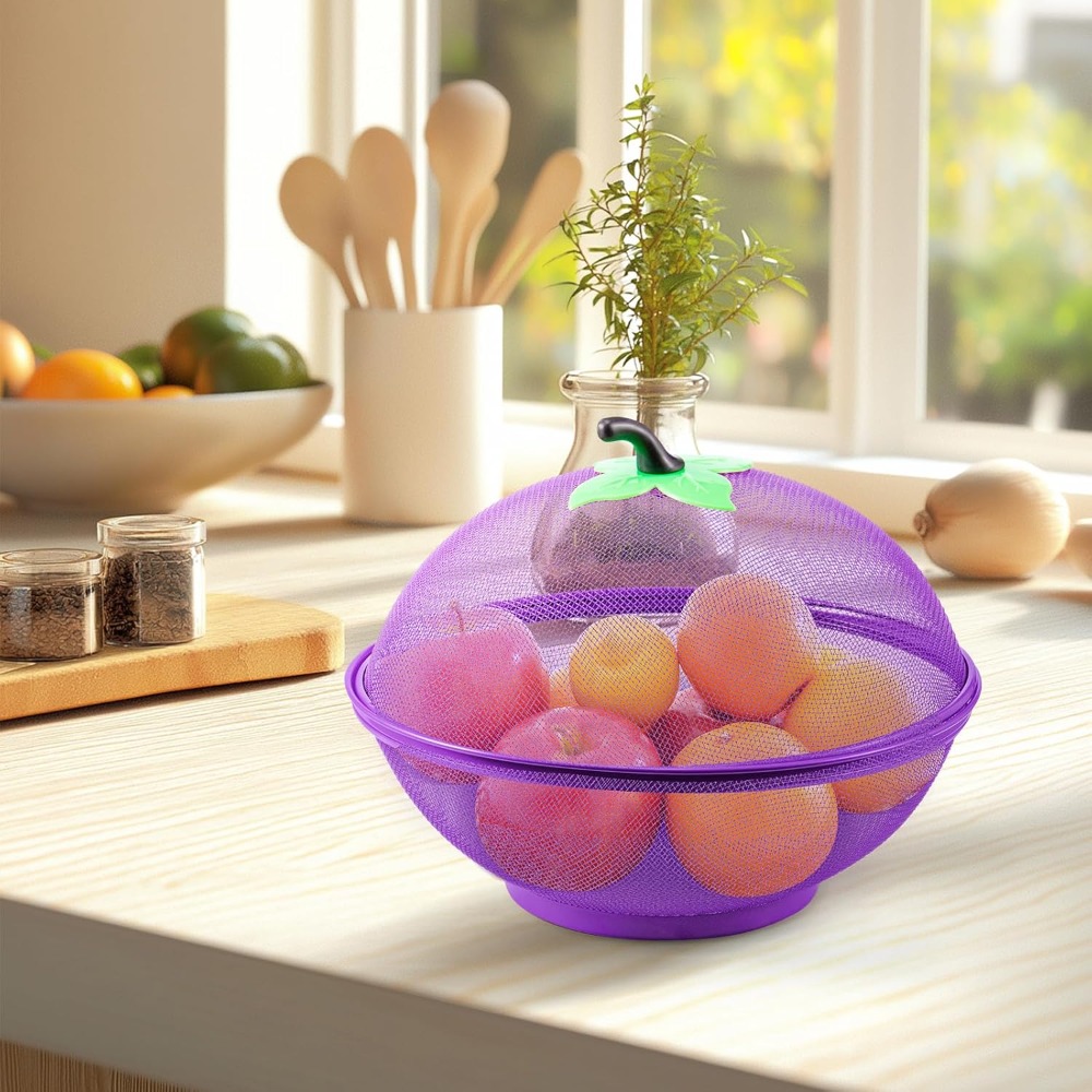 TEMU Decorative Shaped Fruit Bowl Basket+vegetable Rack, Kitchen Desktop Storage, Blocking Pets And Insects