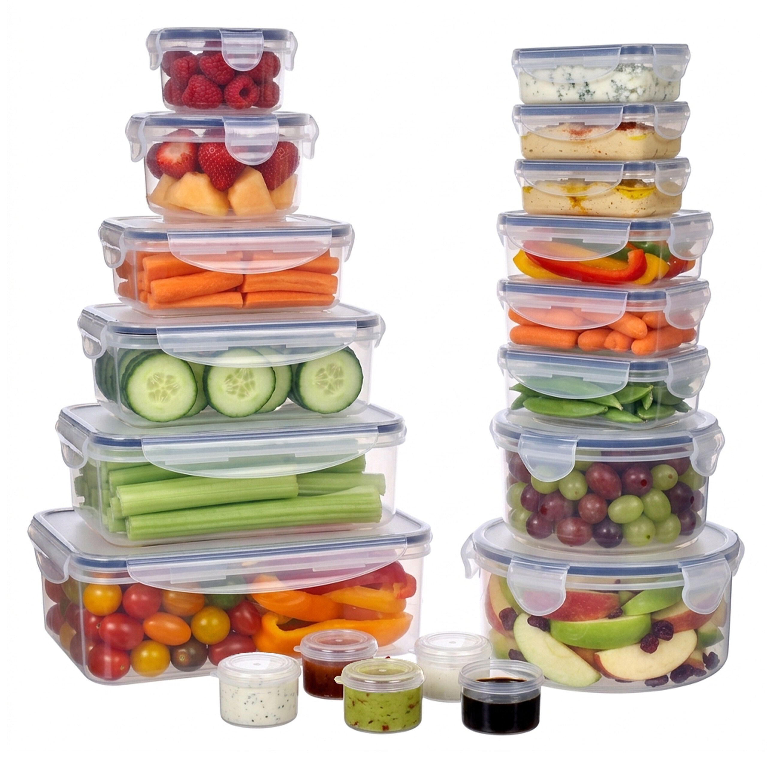 19-piece Transparent Food Storage Container Set
