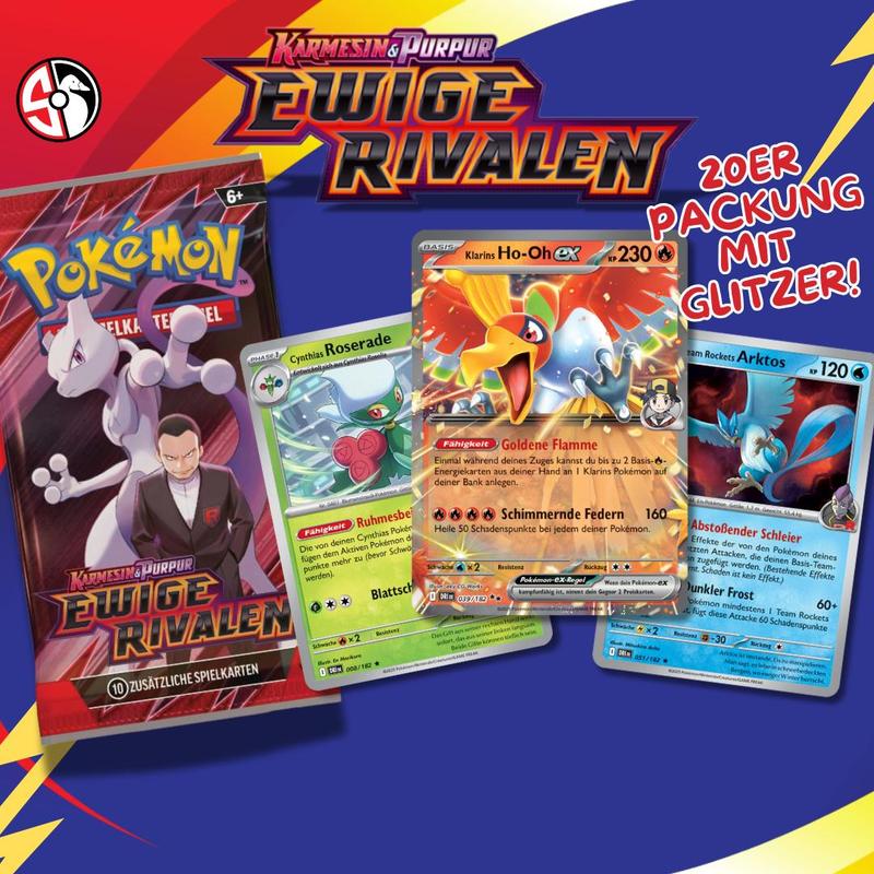 Image of Pokémon Eternal - Card Pack (20 Cards) - German - 20 Cards With Only Cards From Set, Including 4 Glitter Cards (2 Holographic & 2 Reverse). Super Gift.