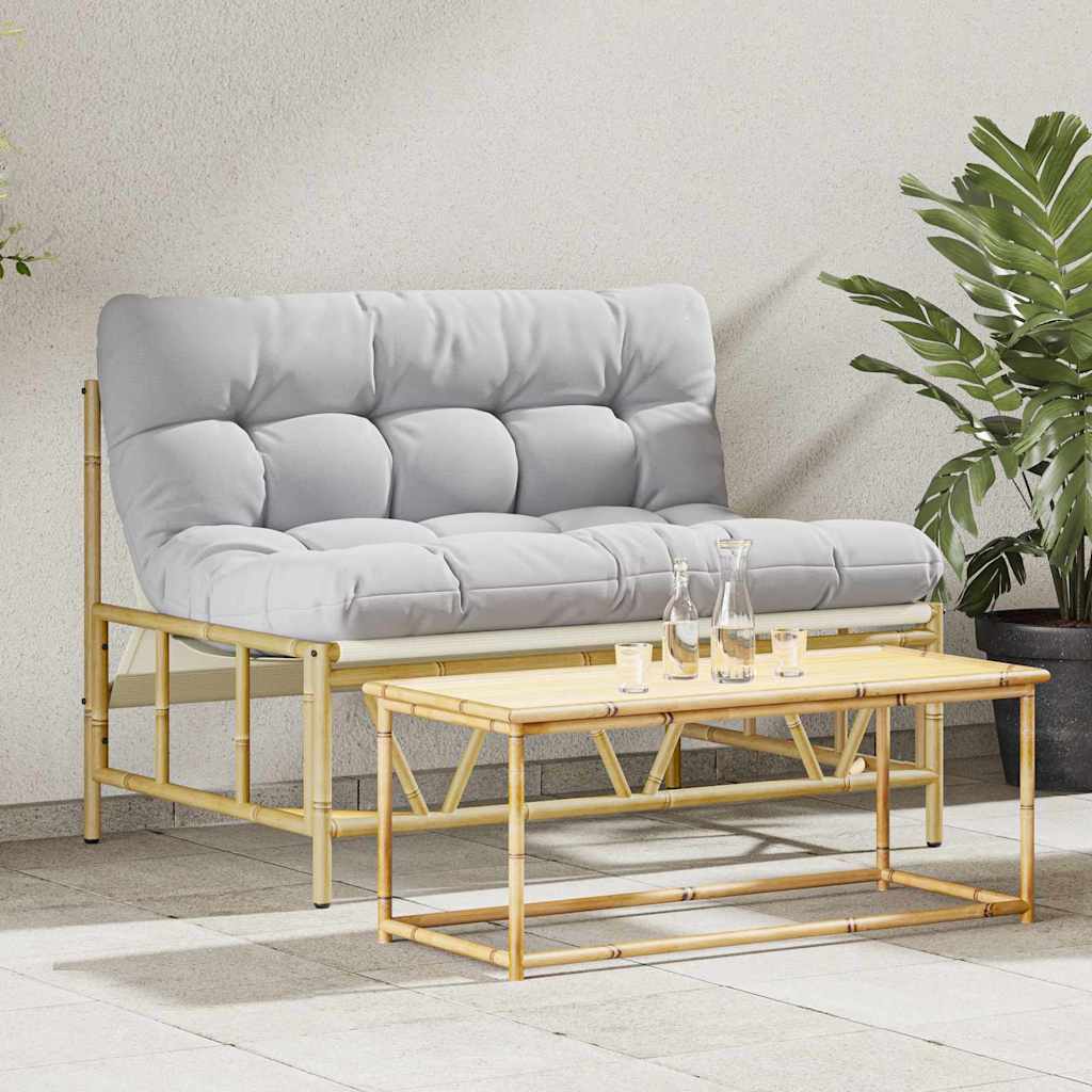 Image of Vidaxl Garden Bench Light Grey 110 X 75 X 71 Cm Steel, Stylish Garden Furniture, Rectangular Seating, Modern Patio Chairs, Comfortable, Weather-resistant Benches