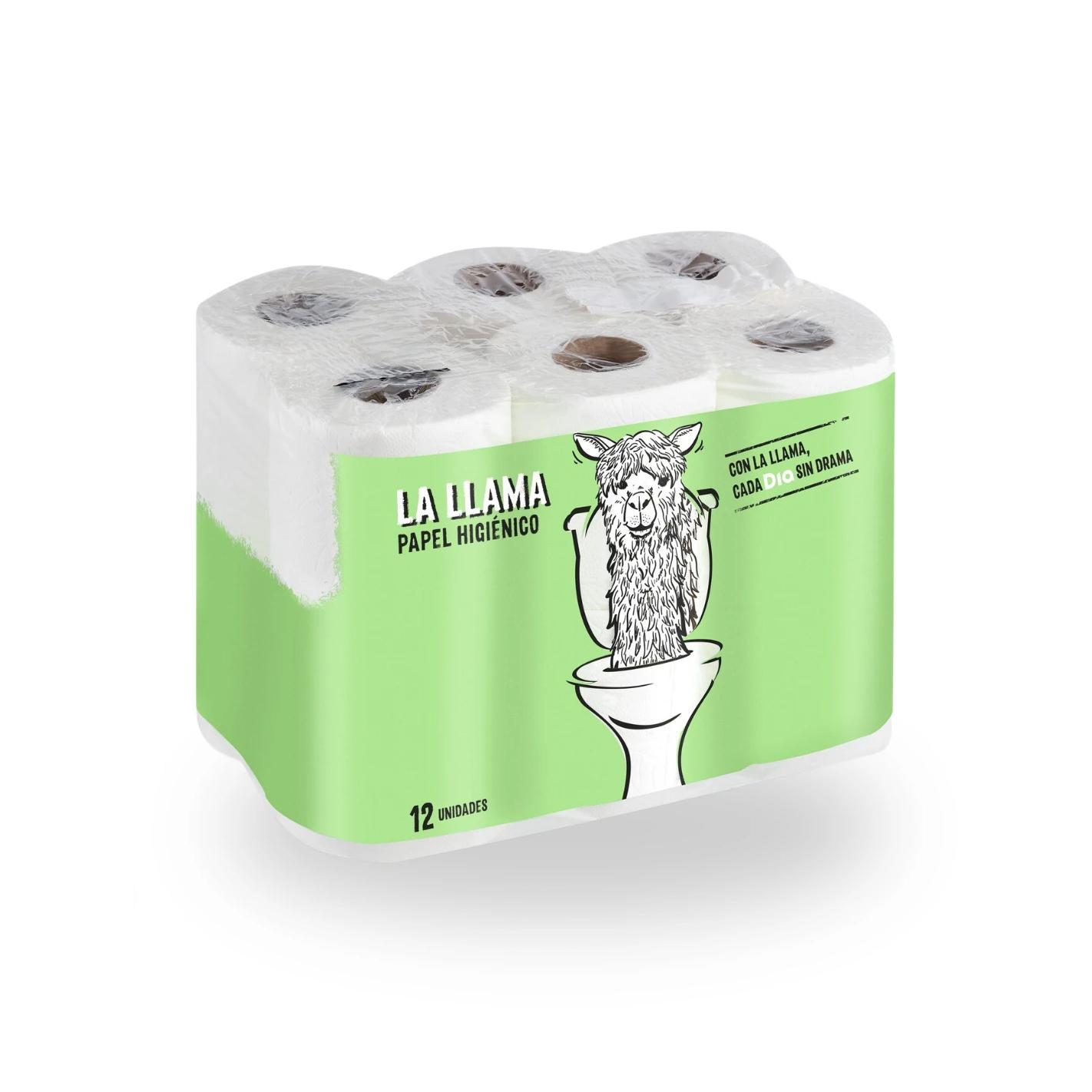 TEMU Papel Higienico 2 capas LA LLAMA 12 unidades