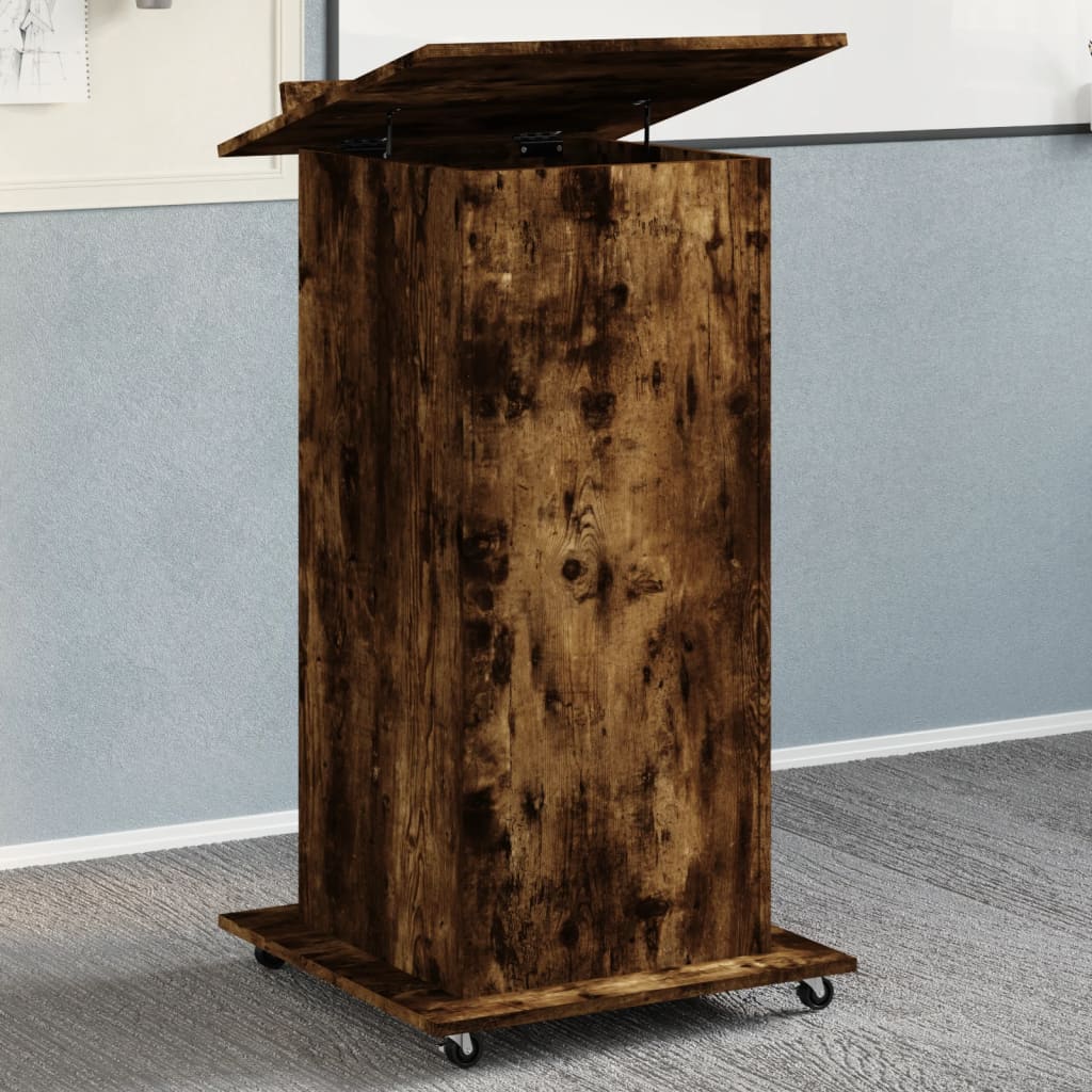 Vidaxl Lectern Standing Desk Reading Desk Writing Desk With Wheels And Drawer