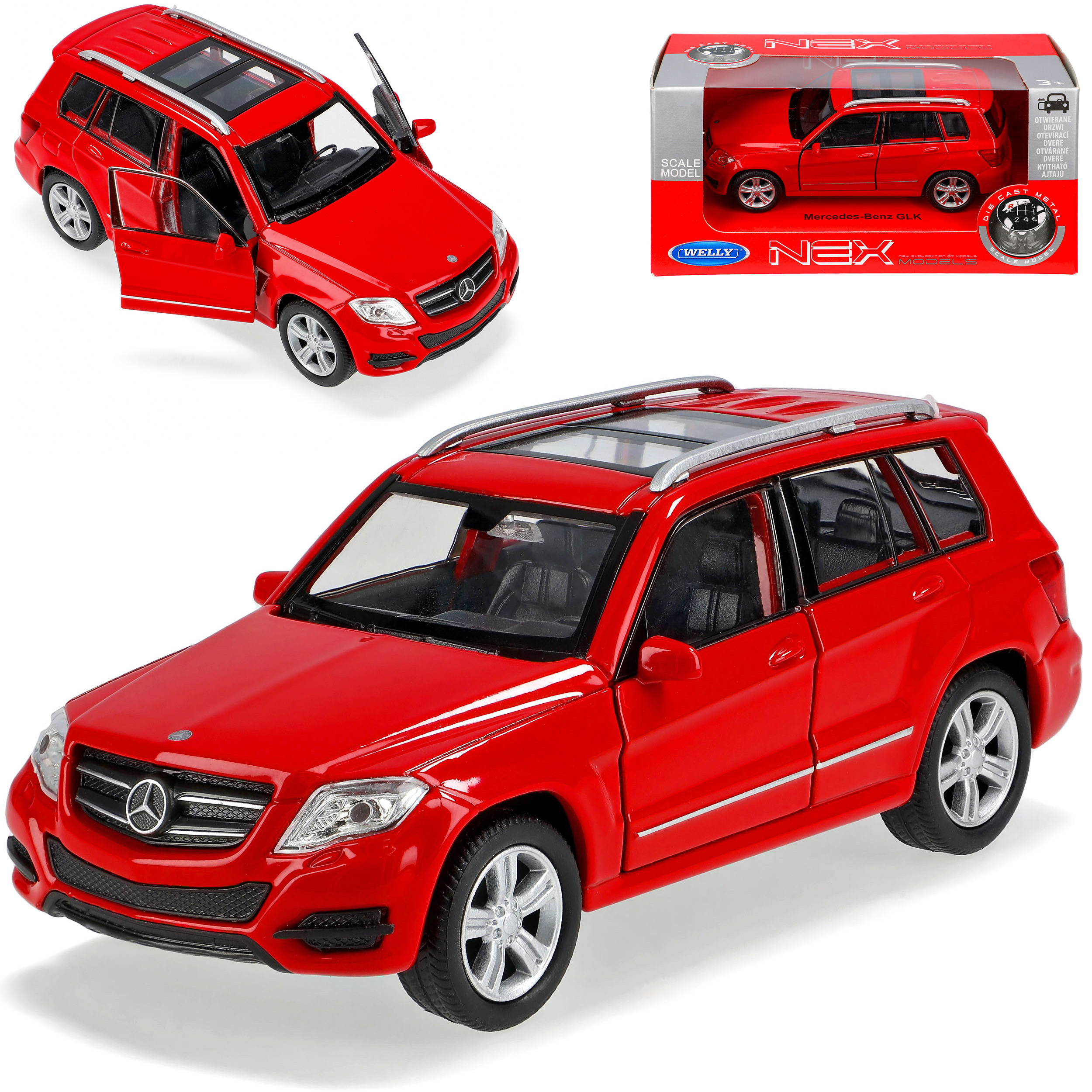 Mercedes-benz Suv X204 Red From 2008 Pre-facelift 2012 . 1/43 1/36-1/46 Welly Model Car