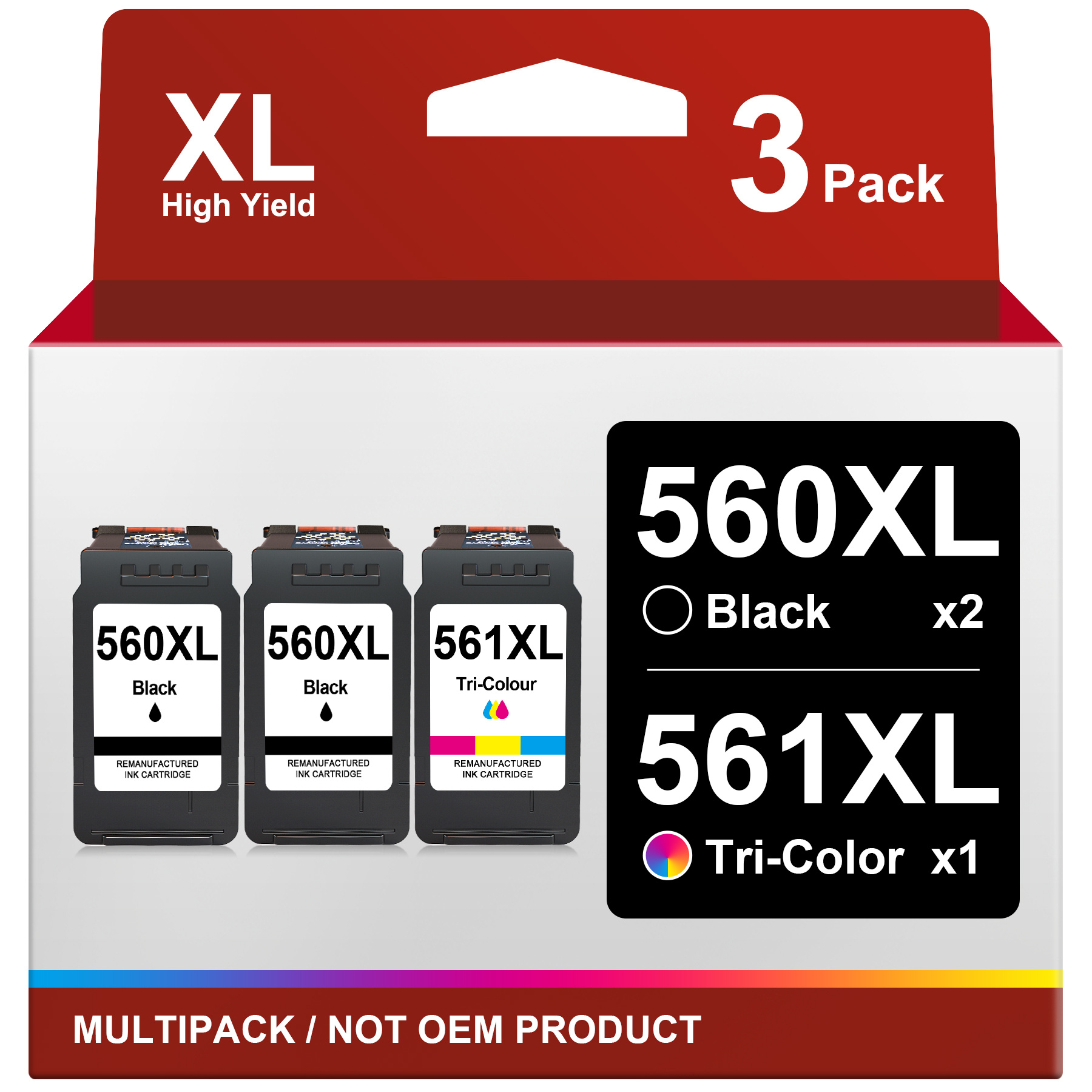 1/2/3/4 Packs Pg-560xl Cl-561xl Ink Cartridges For 560 561 Cartridges For Ts5350i Cartridges Ts5351i Ts5350a Ts7450a Ts7451a Ts7450i Ts5350 Ts7450 Ts7451i Ts5351