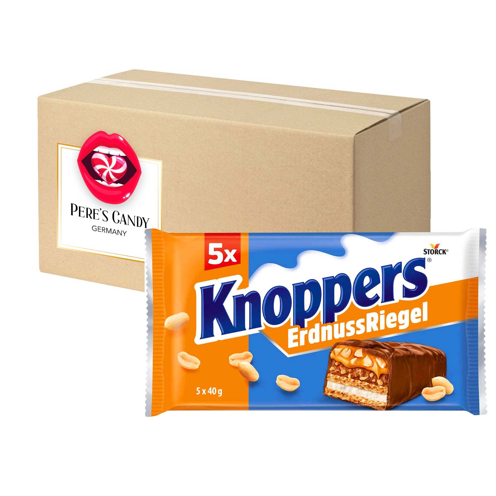 Image of 1 X 5pcs Knoppers Peanut Bars 200g
