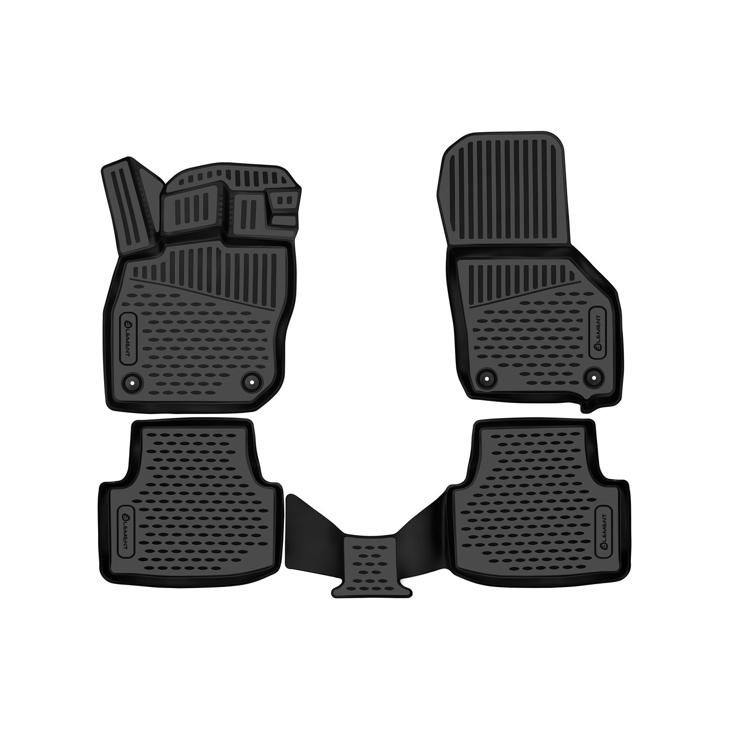 Image of Rubber Mats Suitable For Octavia (a8) | 2019-today | Hybrid | Tpe Car Floor Mats 4pcs, Floor Mats, , Waterproof, Non-slip