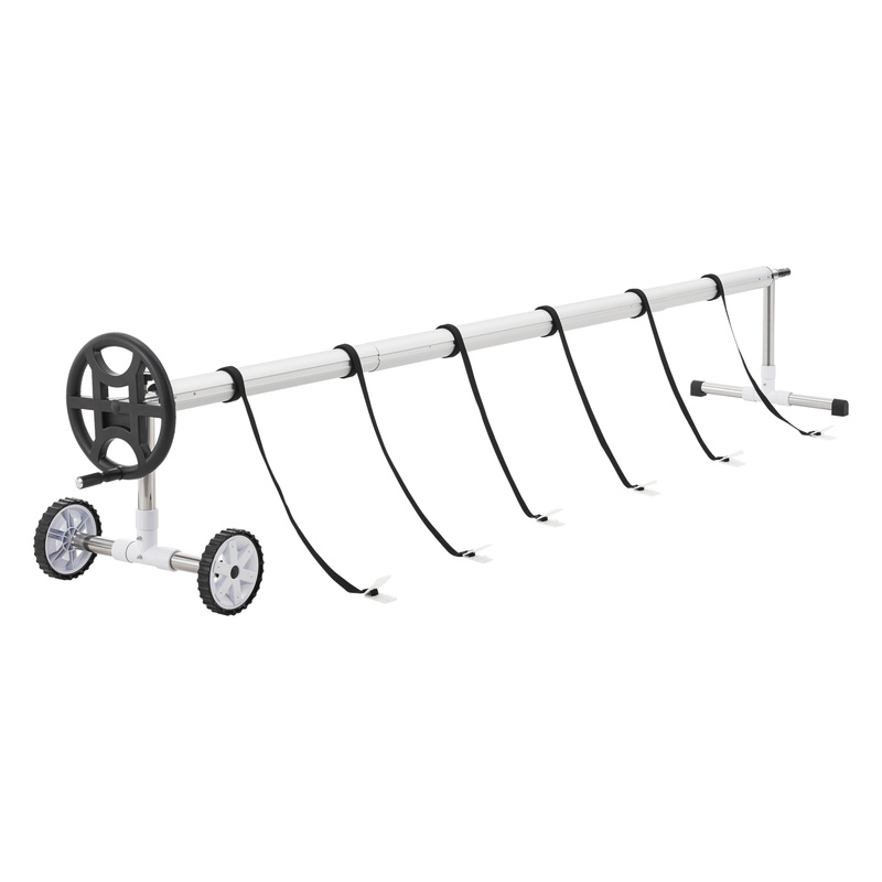 Amorgo Pool Roll-up Wheels, Adjustable 300 - 630 Cm Roll- For Solar Tarps, Pool Tarps, Aluminum