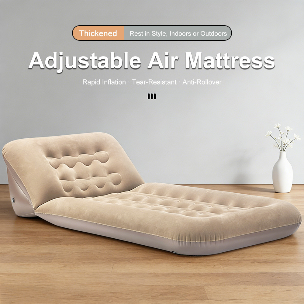 multifunctional outdoor camping folding inflatable bed portable foldable quick inflation thickened   stable load bearing with lightweight storage multi person use   car travel for camping picnic office nap     outdoor essential details 2