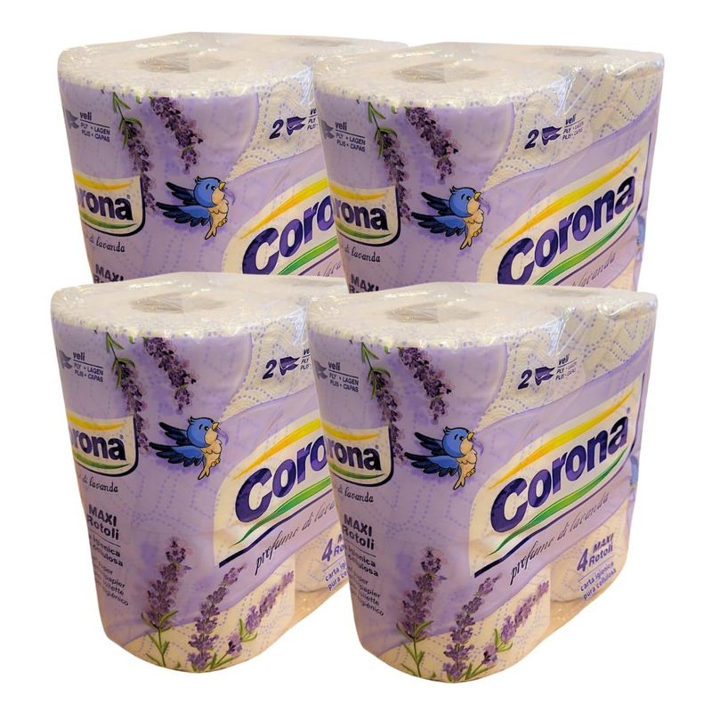 TEMU Lavender-scented Toilet Paper - Pack Of 16 Rolls, Double Ply, Pure Cellulose, Superior , And Relaxing