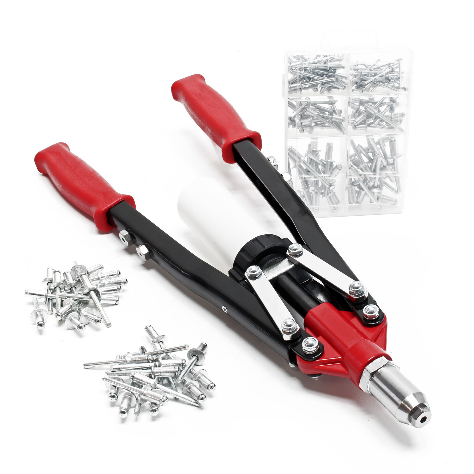 TEMU Wiltec Blind Rivet Gun 150-piece Set With 5 Mandrels, 3.2-6.4 Mm, Rivet Tool Kit With Non-slip Handles, Blind Rivet Set, Rivet Pliers