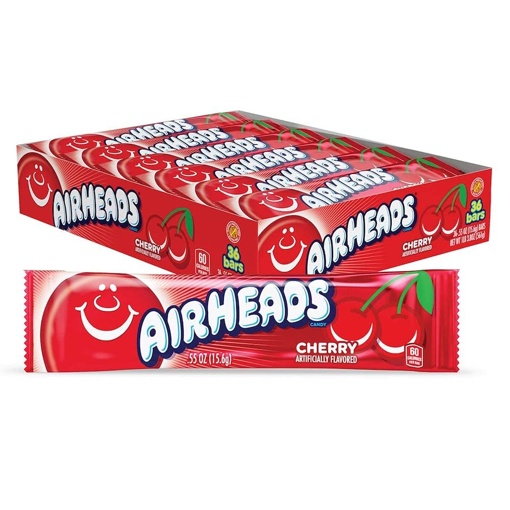 Image of Airheads Cherry - 15pcs Pack | 15 X 15, 6 G | Intense Cherry Flavor | Cult Candy From The Usa