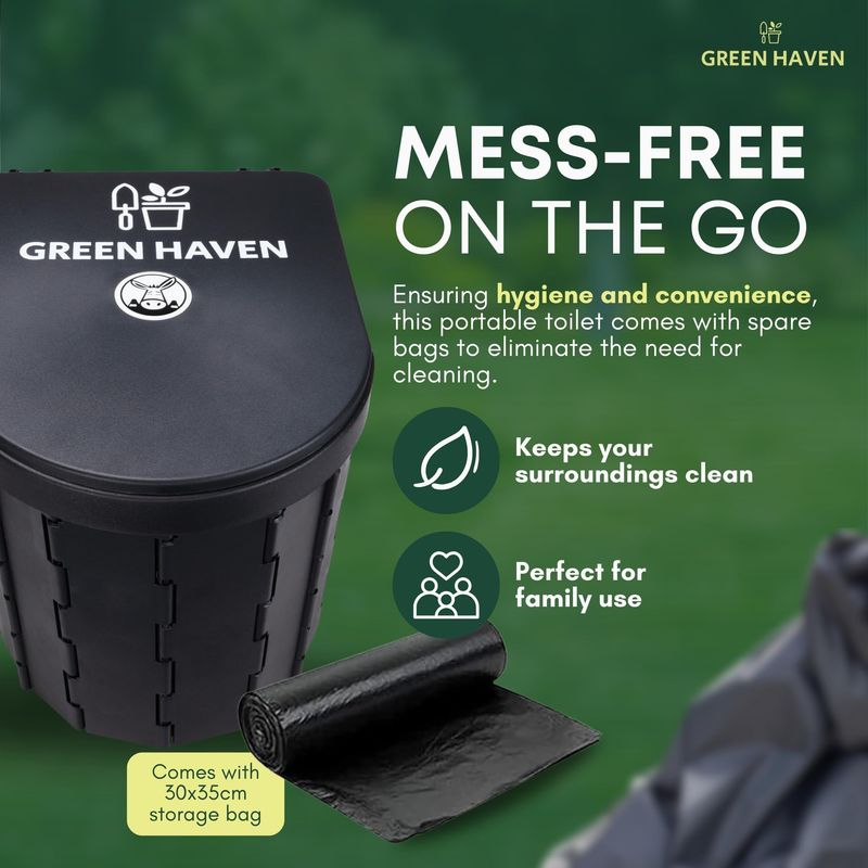 Portable Camping Toilet with Removable Inner Bucket