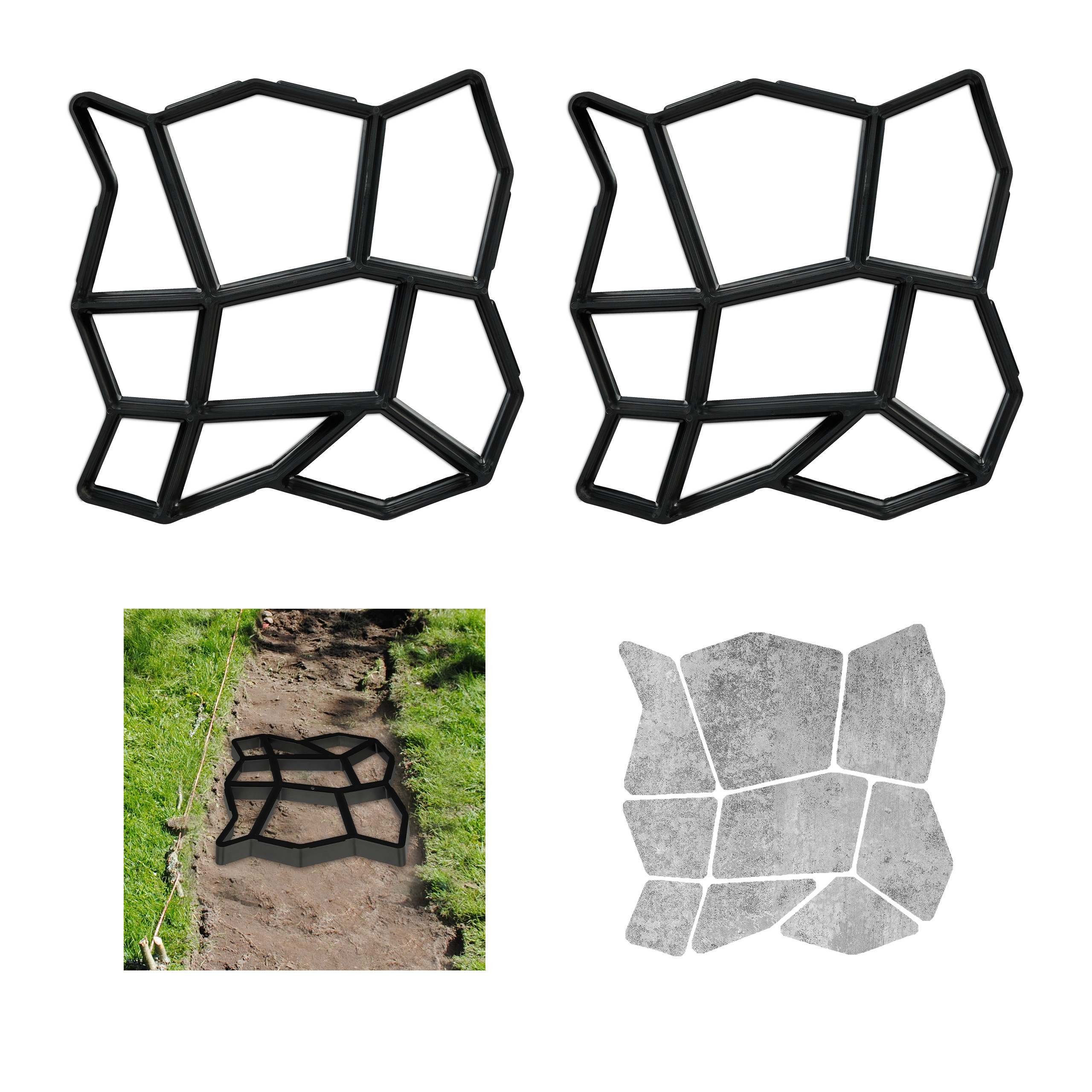 E-shop 2 x Gehwegform in Schwarz