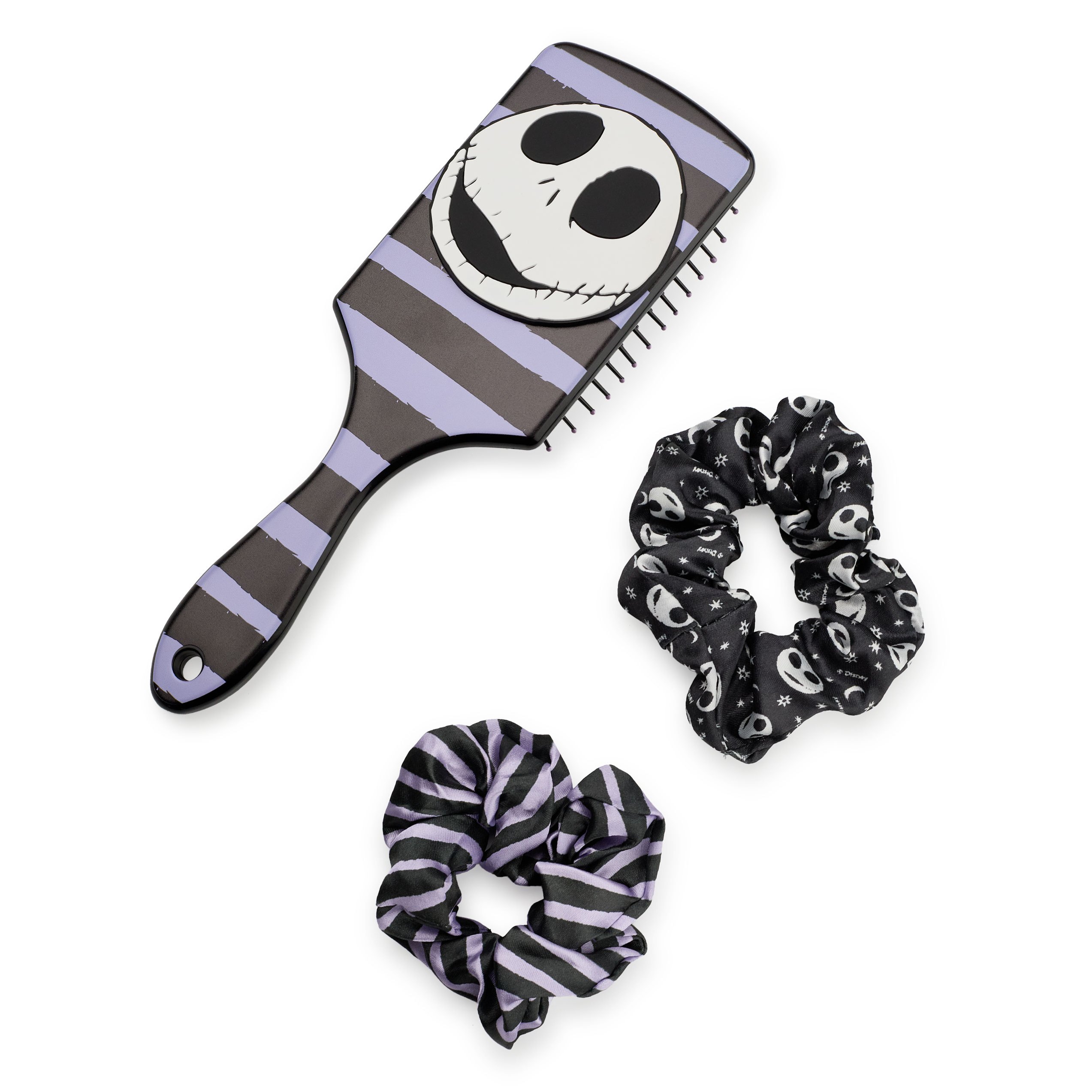 TEMU The Nightmare Before Christmas Womens Hair Brush And Scrunchie Set | Adults All Bobble And Paddle Brush With 3d Black | Classic Gift