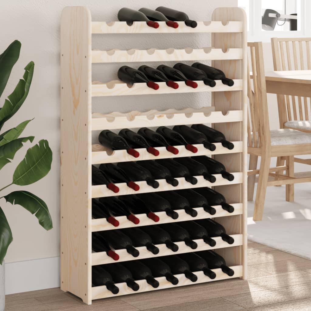 Vidaxl Wine Rack, Bottle Rack With 9-tier , Bottle Holder For 63 Bottles, Wine Cabinet Wine Stand, Solid Pine Wood