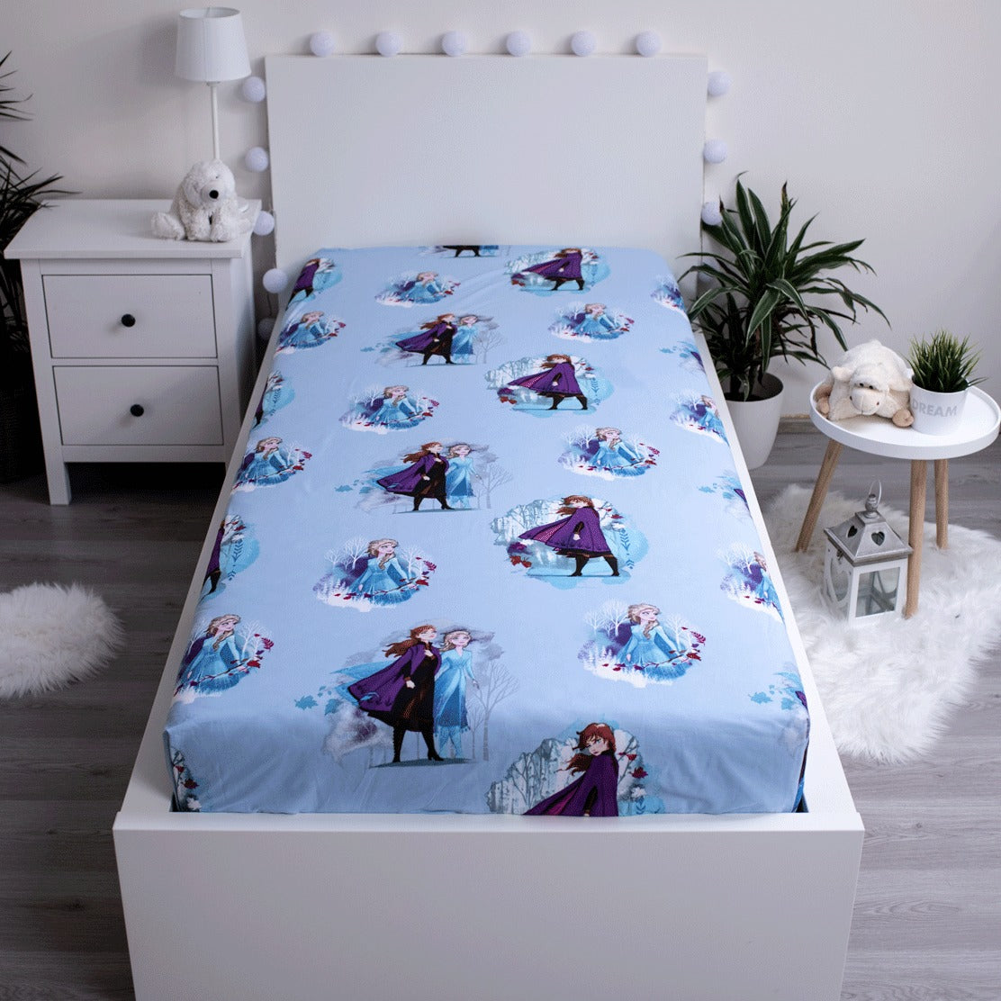 Frozen Fitted Sheet 90x200 Cm – Cotton – Kids Bed Cover