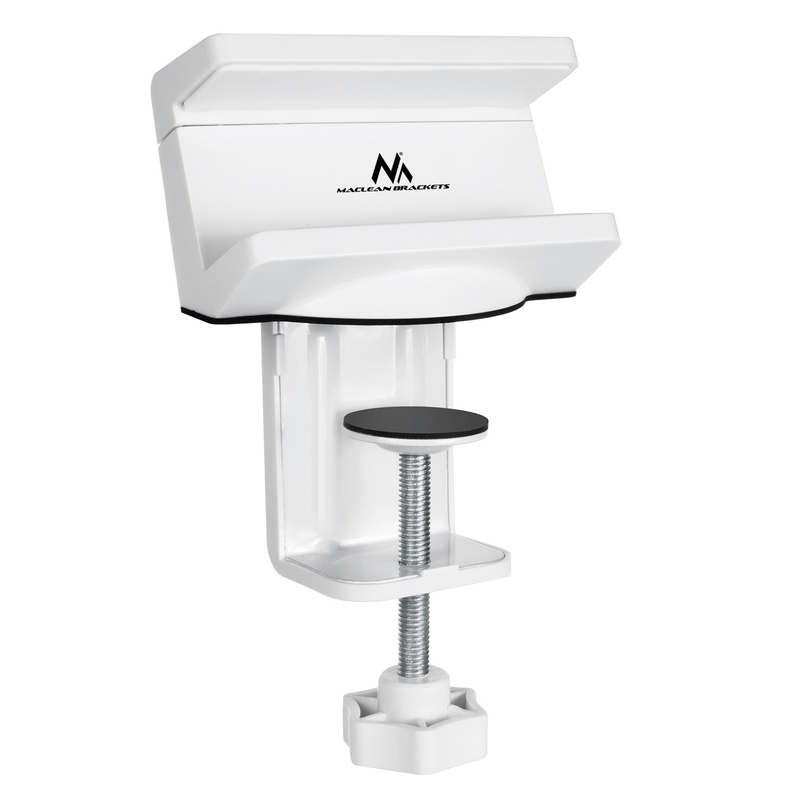 Image of Maclean Mc-808 White Adjustable Desk Power Strip Holder
