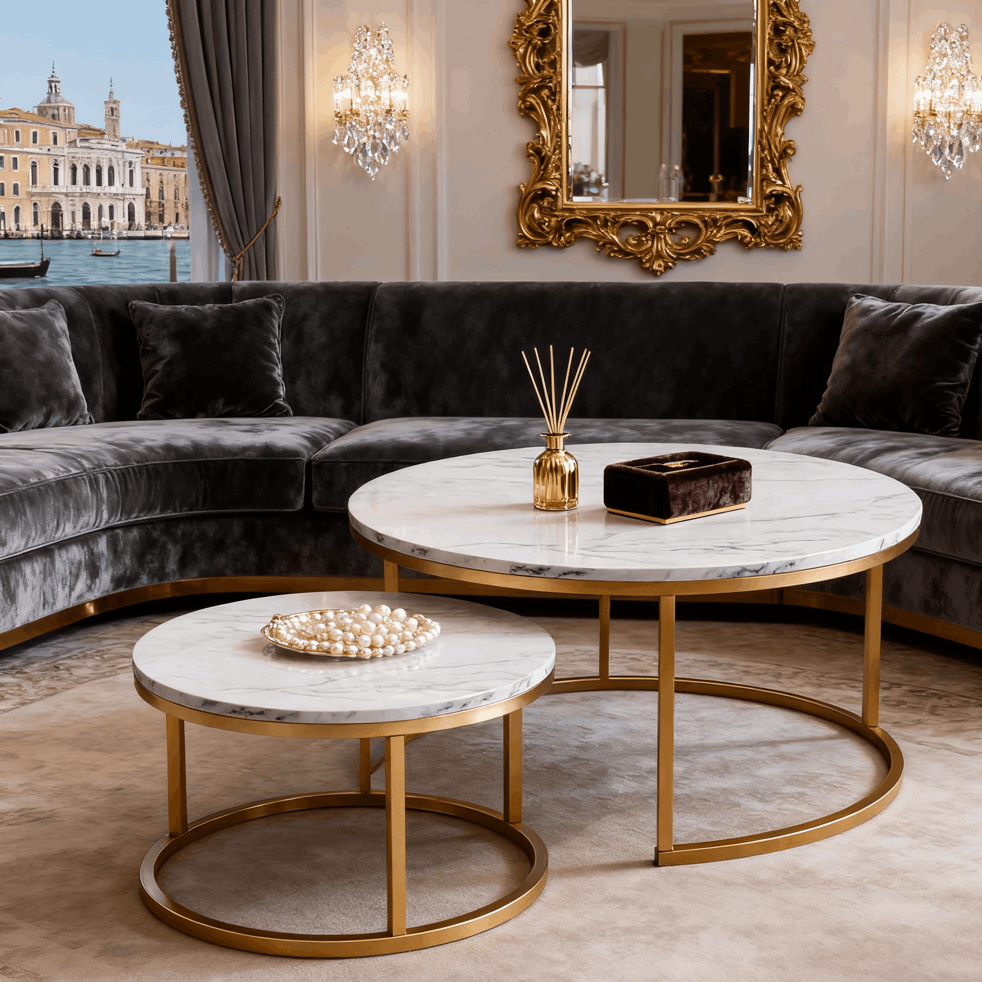 TEMU Cadeau de Noël : Ensemble de Table Basse Ronde , Pièces, Petites Tables Rondes , Plateau en Bois Élégant, Parfait pour Appartements et Salons,