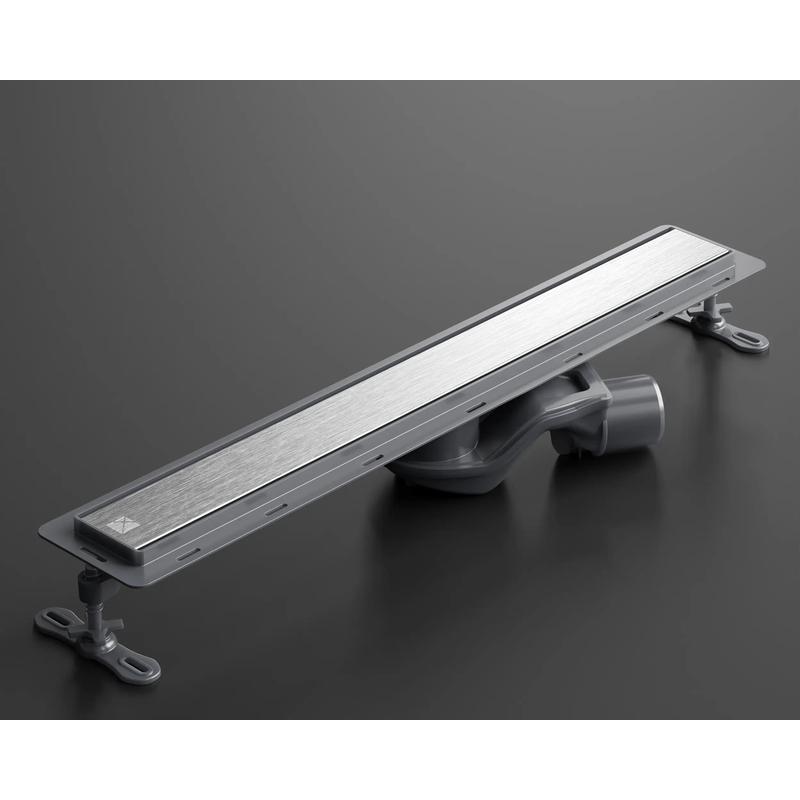 Image of Linear Drain Silver Matte Siphon 360° 61l/min 60 Cm
