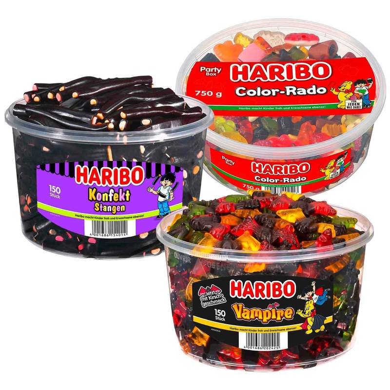 Image of Haribo Licorice Mix Tin 3-pack