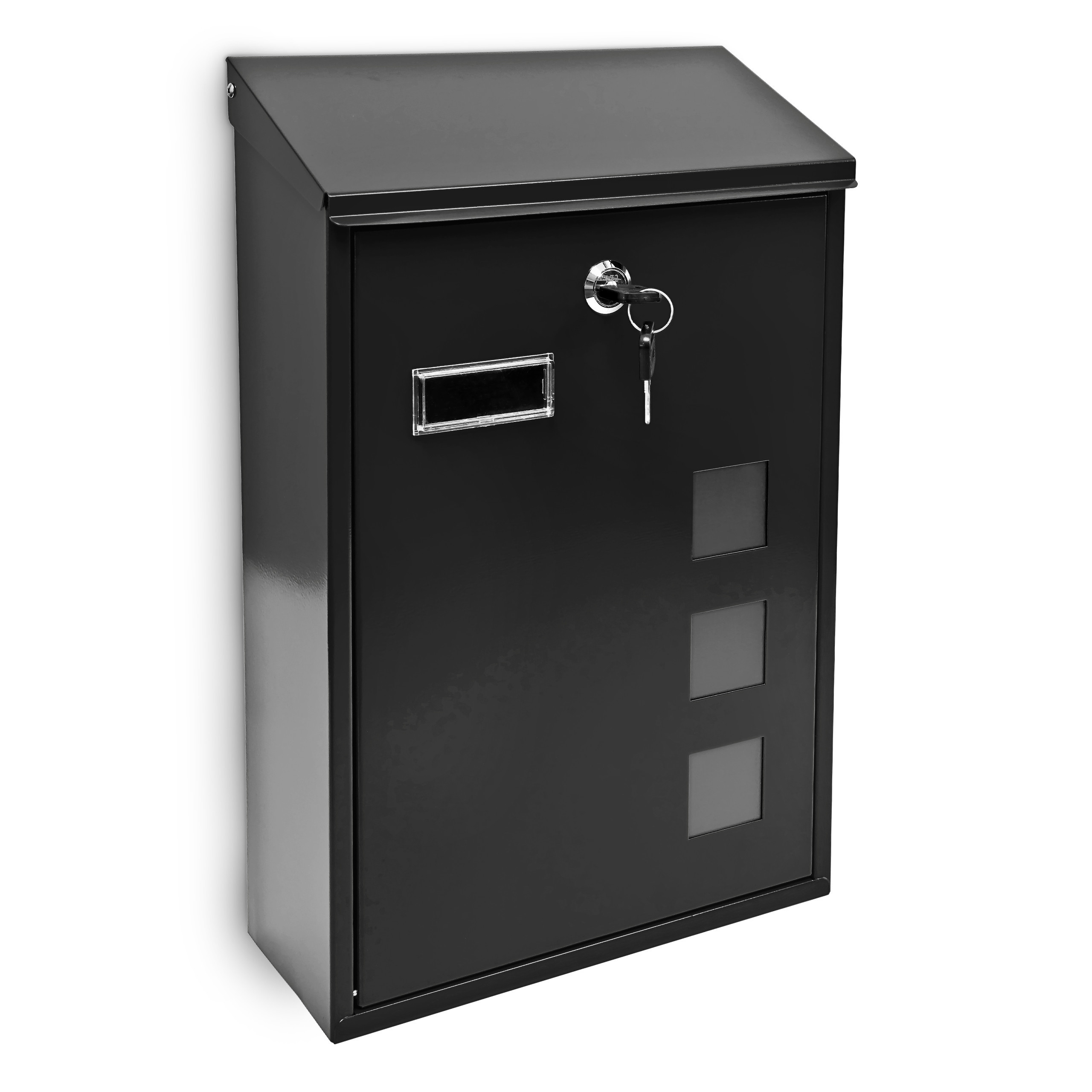 Mailbox In Black - (w)40 X (h)25 X (d)10 Cm