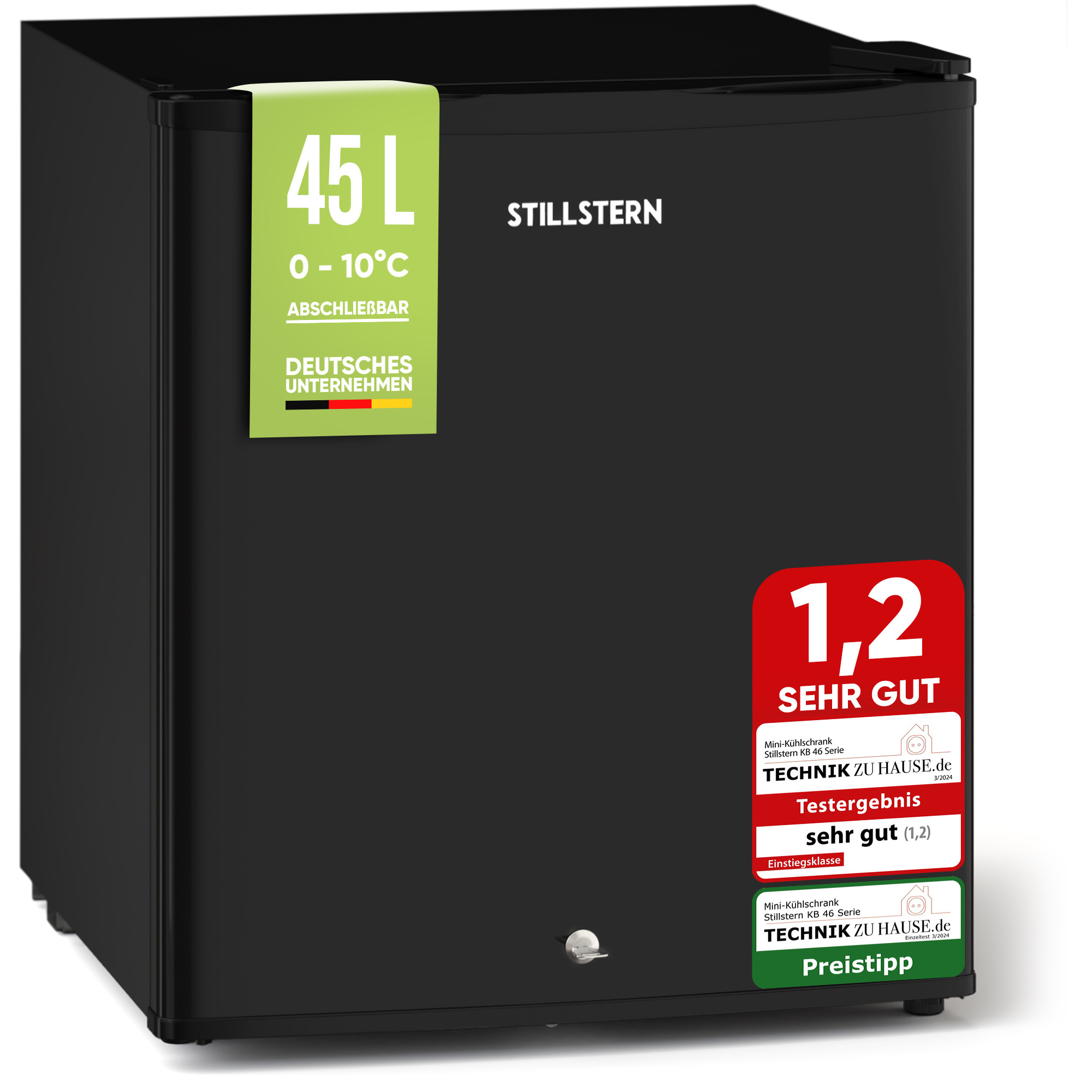 Silent Mini Refrigerator E 45l With Automatic , Lock, Freezer Compartment, Quiet, Ideal For Kitchen, Office, Bedroom, Hotels And Small Apartments Mini Fridge R600a Beverage Cooler