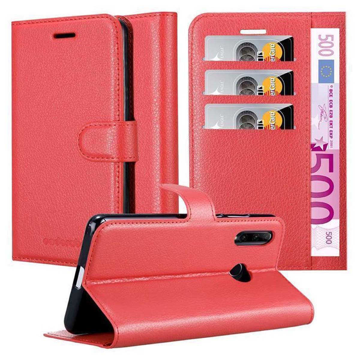 Image of Suitable 10i / 20i / 20 Lite / Huawei Enjoy 9s Case Protective Cover With Magnetic Closure, Stand Function And Card Slot Flip Case Cover Etui Mobile Phone Case Book Bag