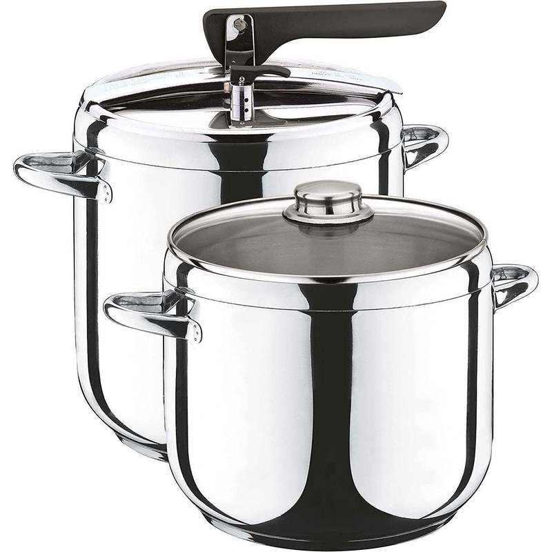 Pintinox Pressure Cooker Set 5+7 L, Stainless Steel, Induction Compatible With Systems