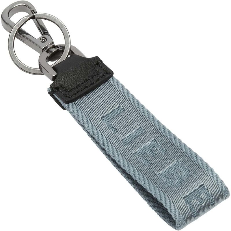 Calf Leather Keyring, Small Accessory, Blue Heaven, Zipper Closure