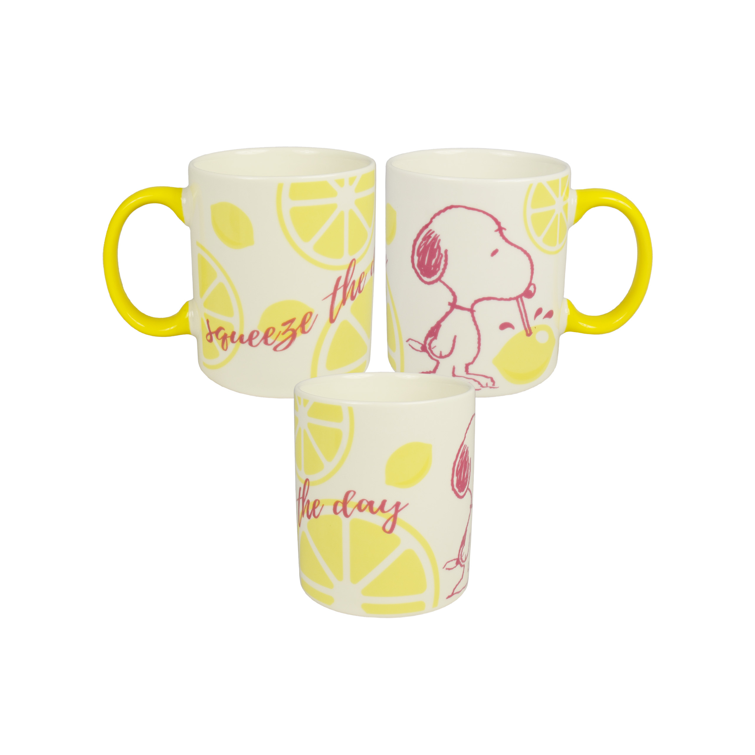 Image of The Snoopy Mug - Squeeze Ceramic Coffee Cup, White/yellow, 320 Ml