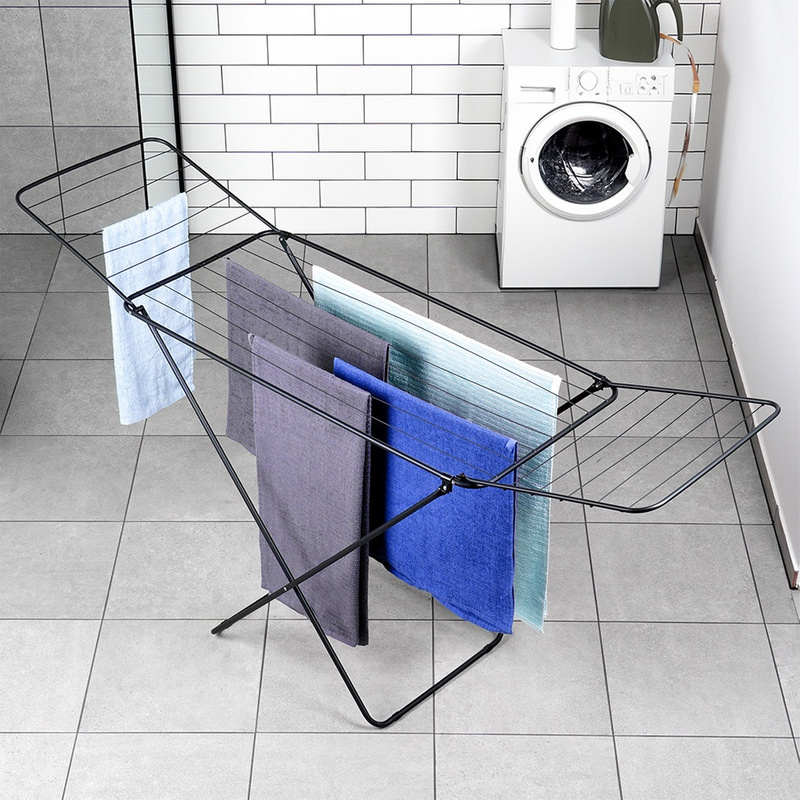 Metalen Zwarte Opvouwbare Droogrek 181 Cm