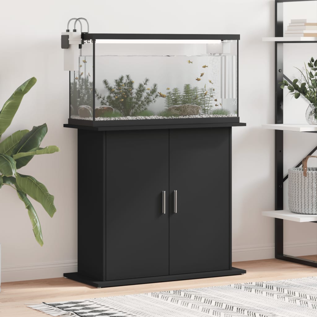 Aquarium Stand Aquarium Base Cabinet Aquarium Cabinet Wooden Material, Durable Moisture-resistant Wood, Elegant , Practical Storage Compartments