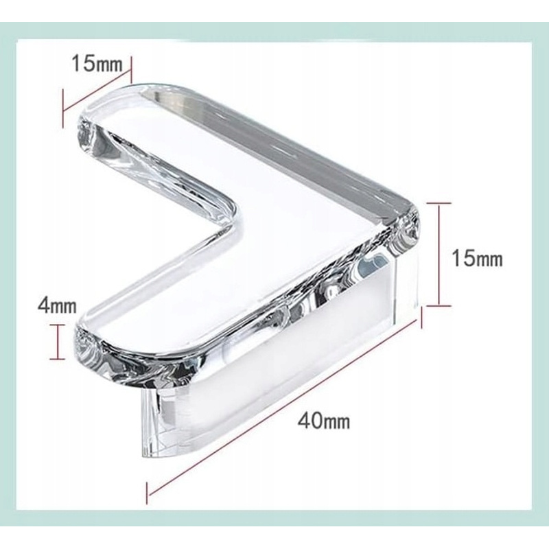 8x Prozirni PVC Štitnici za Kutove Namještaja za Stolove, Ormariće i Police - Zaštitni Odbojnici za Djecu s Dvostranom Ljepljivom Trakom