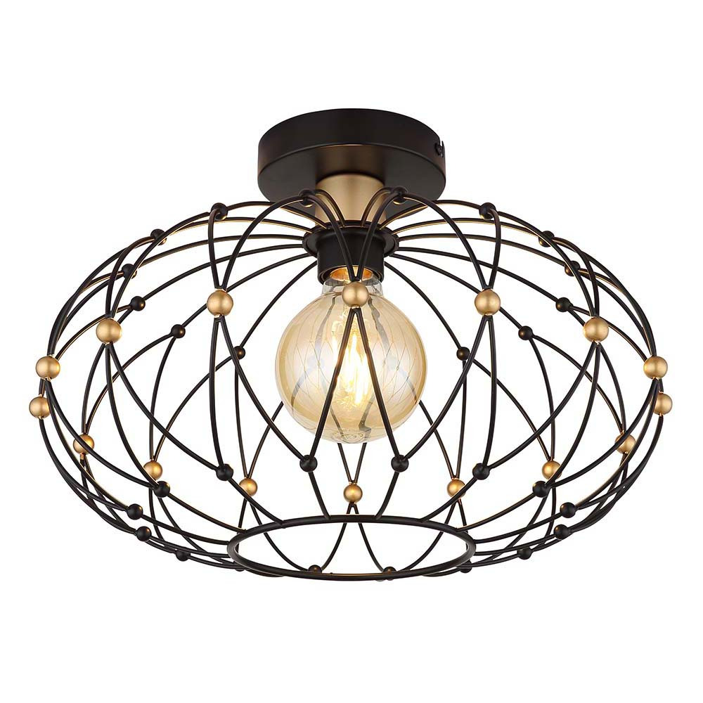 Image of Ceiling Light Living Room Lamp Black Gold Finish D 40 Cm