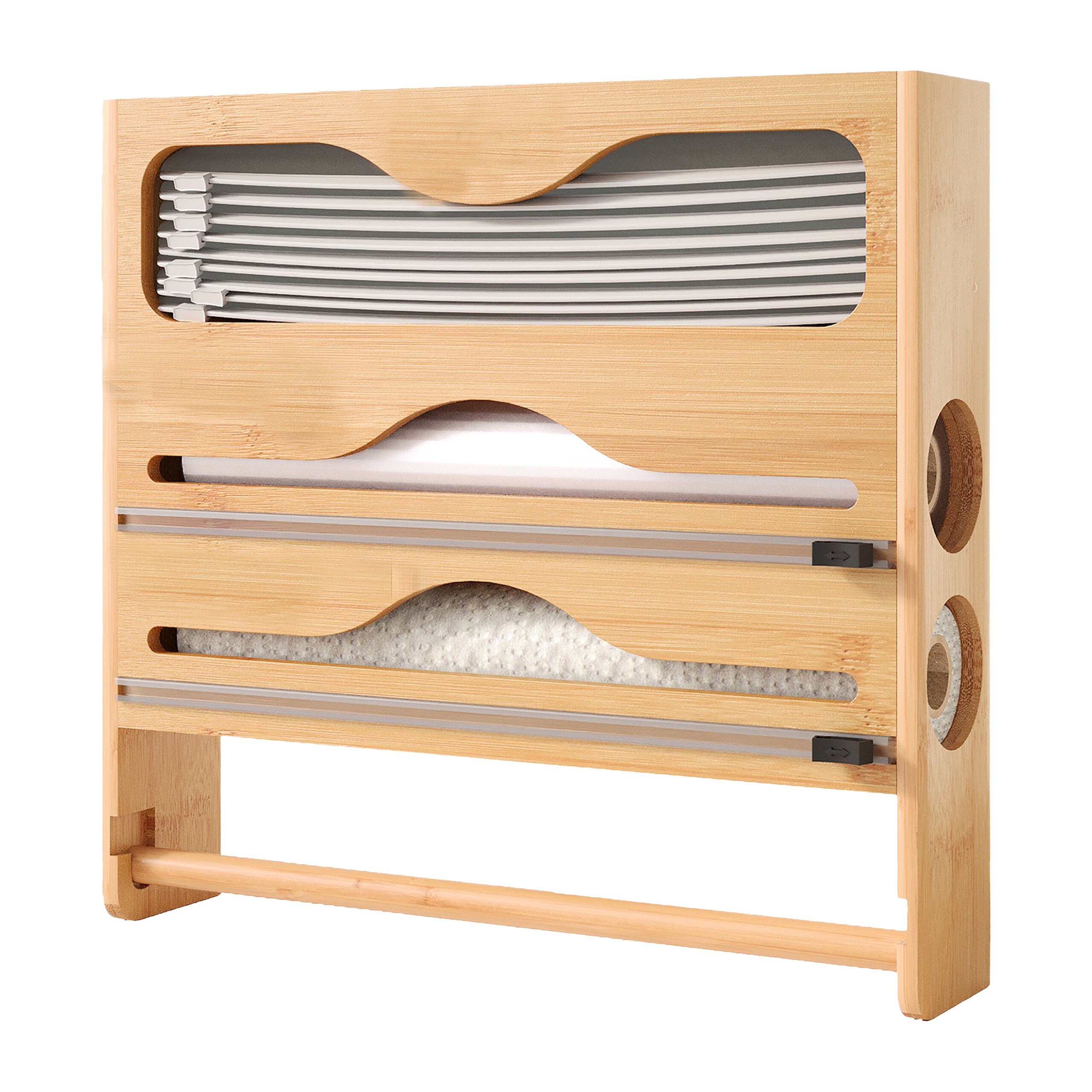 Curtain Rod Holder In Natural - (w)34.5 X (h)33 X (d)7 Cm