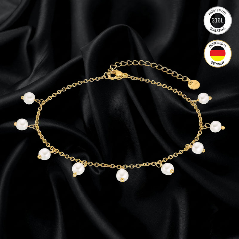 Women's Ankle Bracelet - Silver-colored, Gold-colored, Rose Gold-colored - With - Waterproof