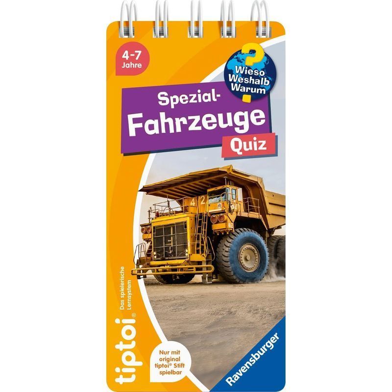 Image of Tiptoi Why How And Wherefore Quiz: Special Vehicles - Paperback - Tiptoi - 80 P. - German - 2026 - Ravensburger Verlag - Ean 9783473493135