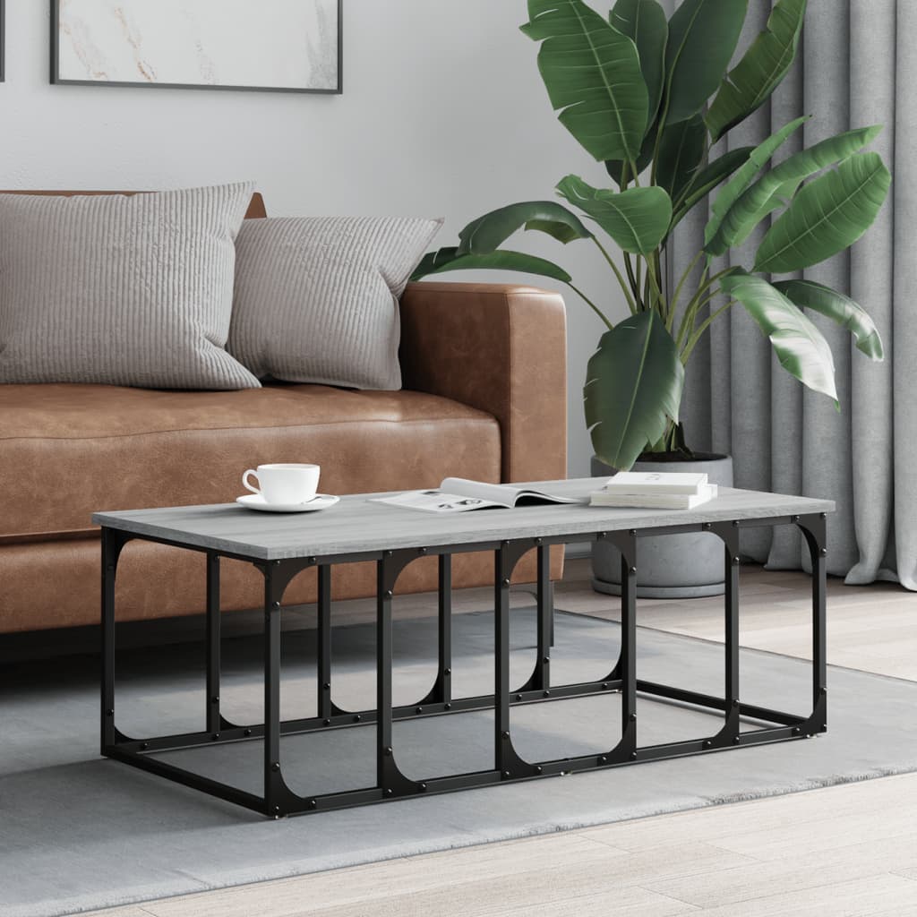 Vidaxl Grey Sonoma Table Basse Tables Basses Table Latérale