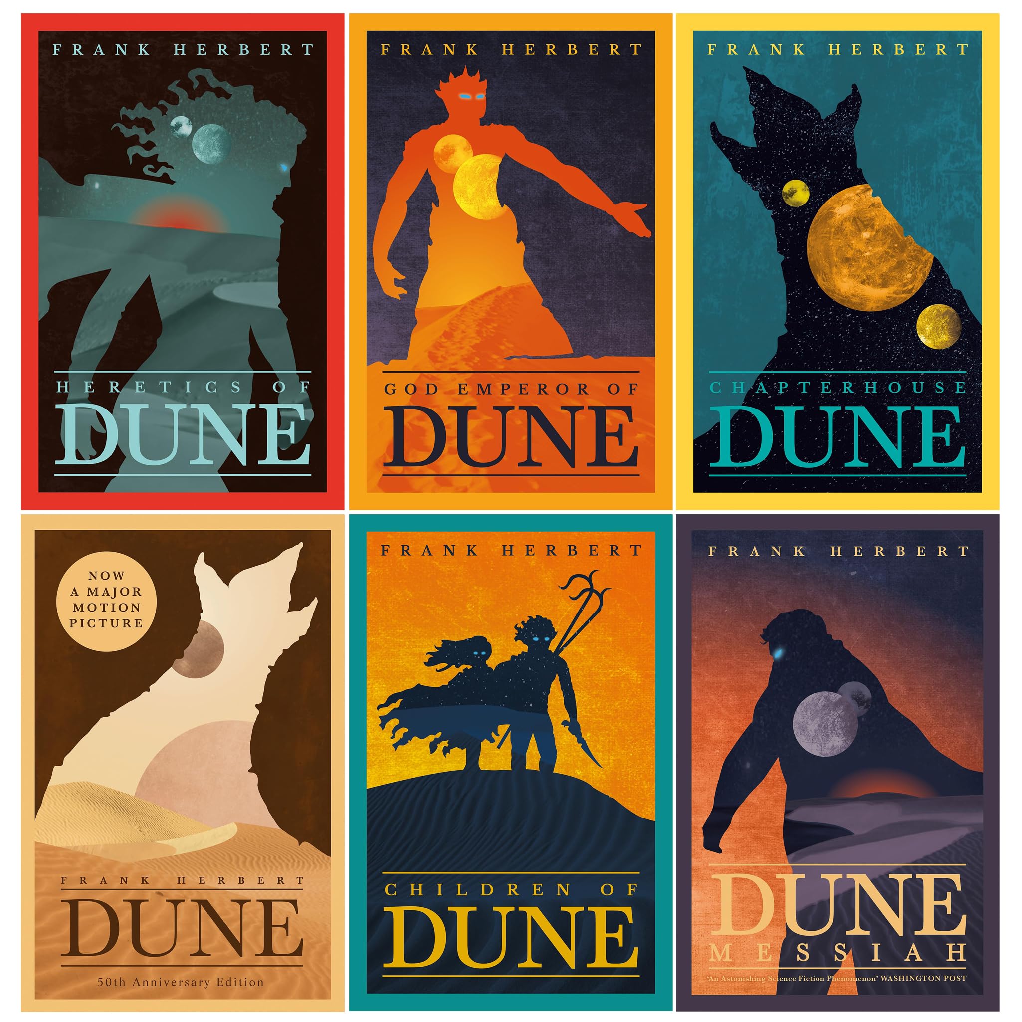 TEMU Dune Series 6 Books Collection Set (dune, Dune Messiah, Children Of Dune, God Emperor Of Dune, Heretics Of Dune & Chapter House Dune)