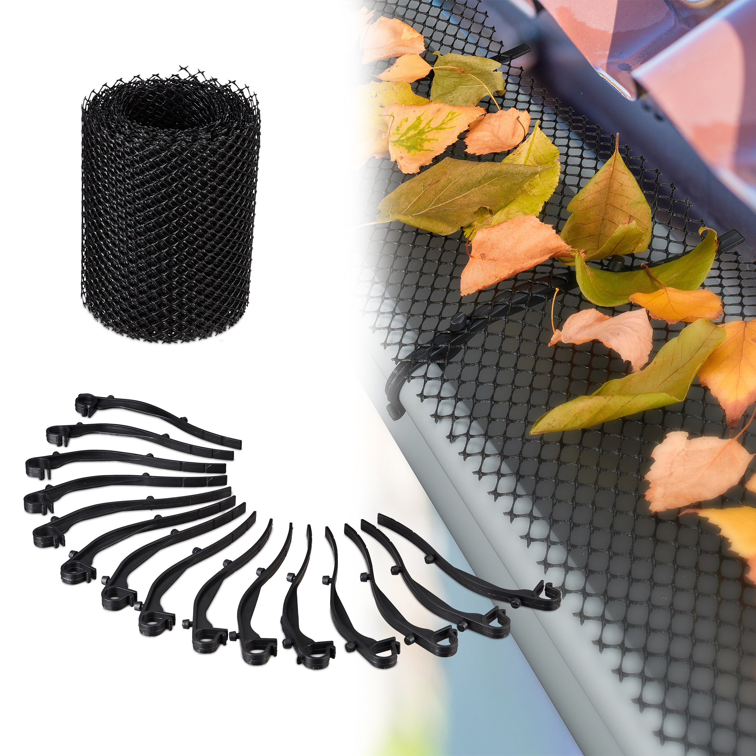 Gutter Leaf Guards In Black - 6 M